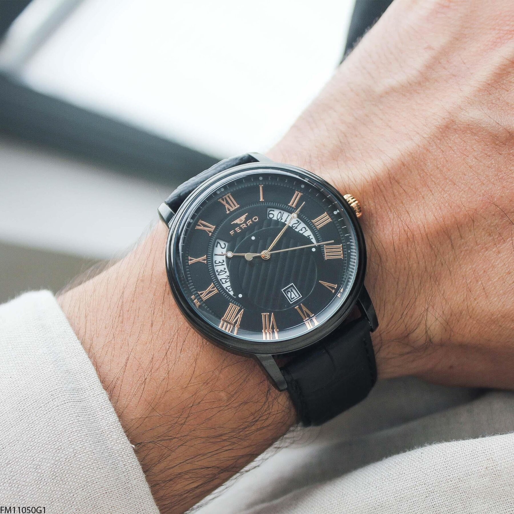Ferro FM11050G1 Deri Kordonlu Erkek Kol Saati