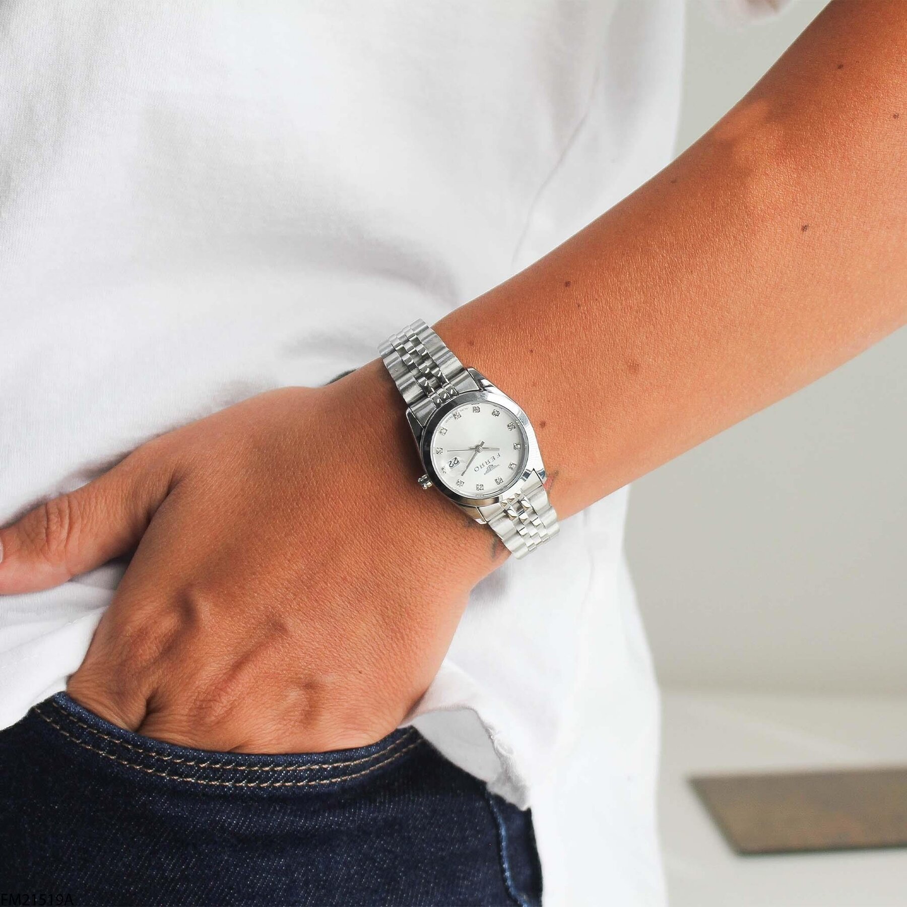 Ferro FM21519A Çelik Kordonlu Kadın Kol Saati