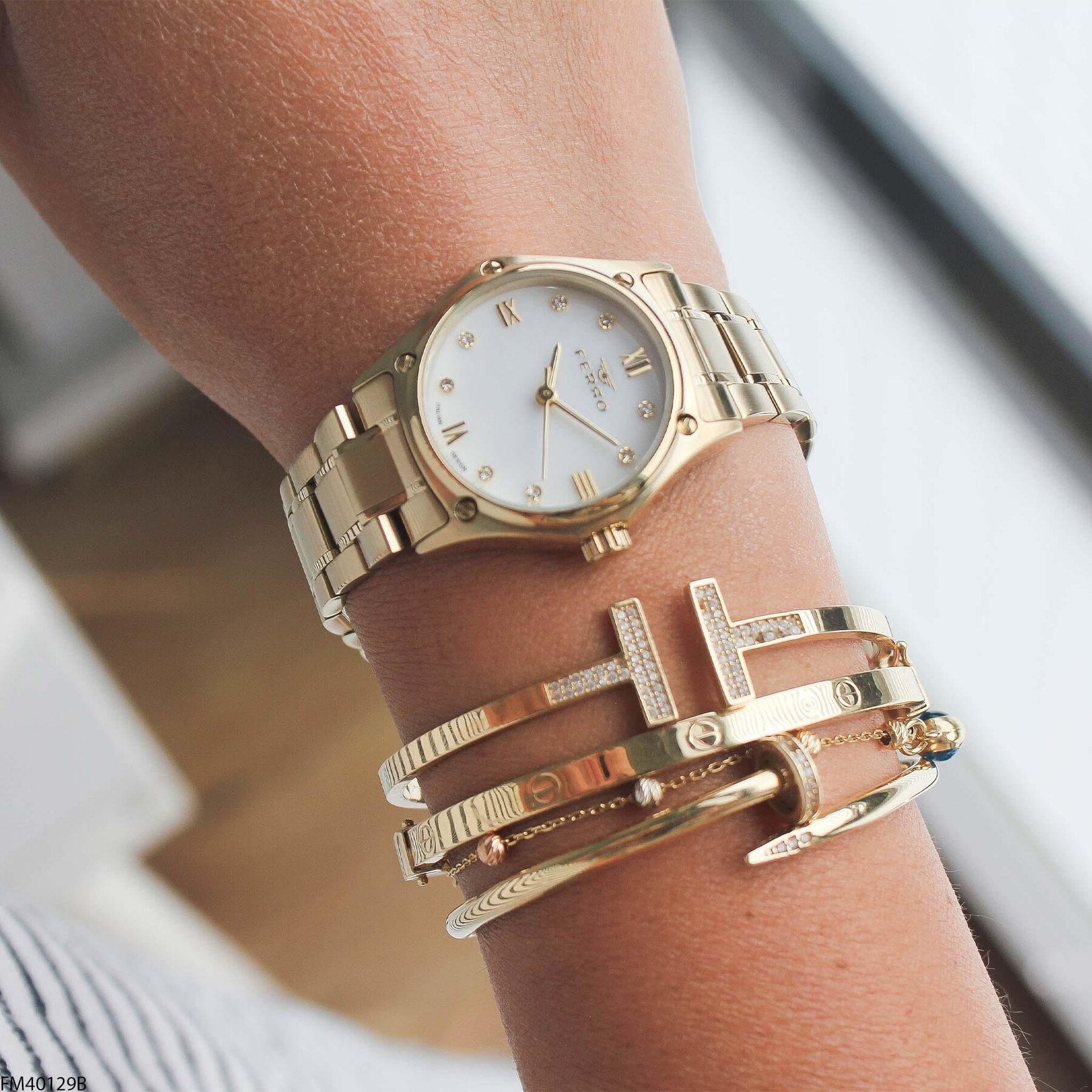 Ferro FM40129B Steel Strap Women Watch