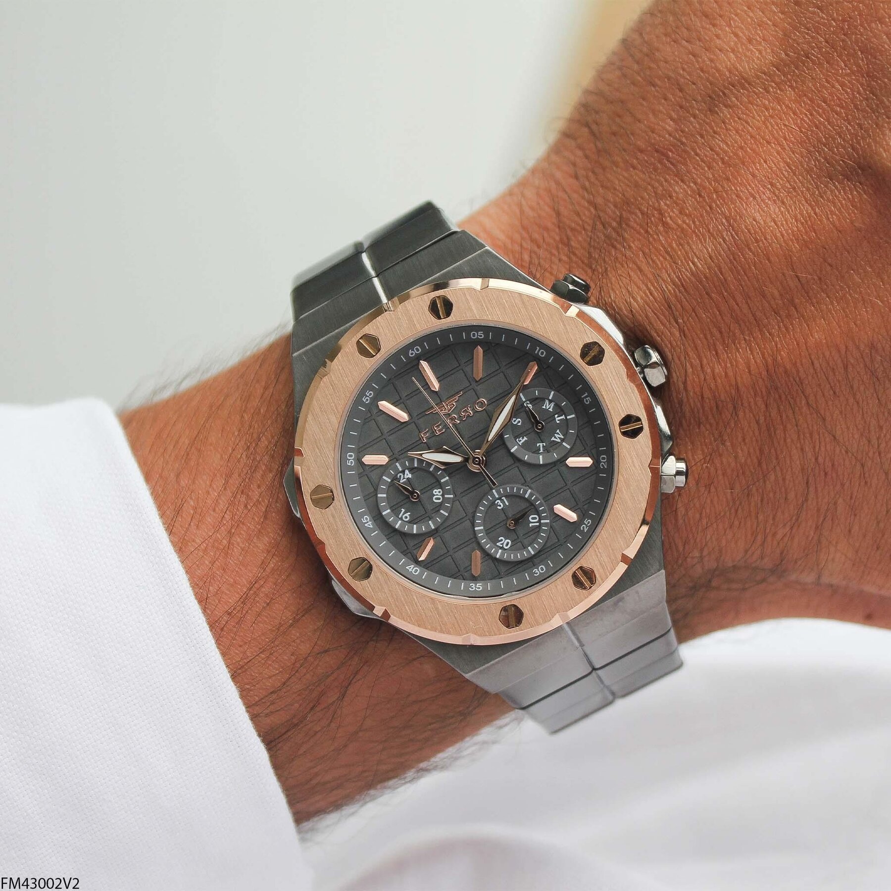 Ferro FM43002V2 Çelik Kordonlu Erkek Kol Saati