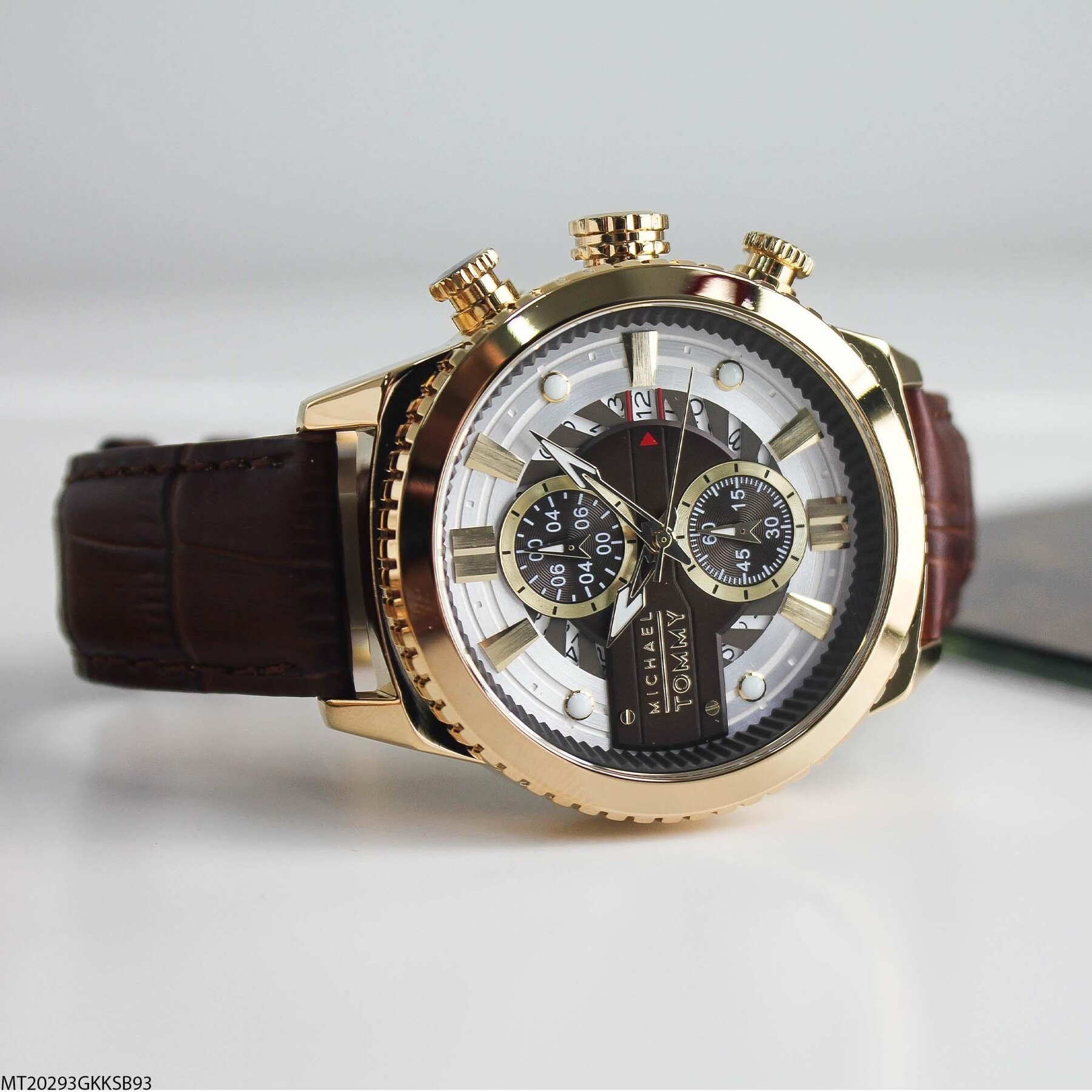 Michael Tommy MT20293GKKSB93 Deri Kordonlu Erkek Kol Saati