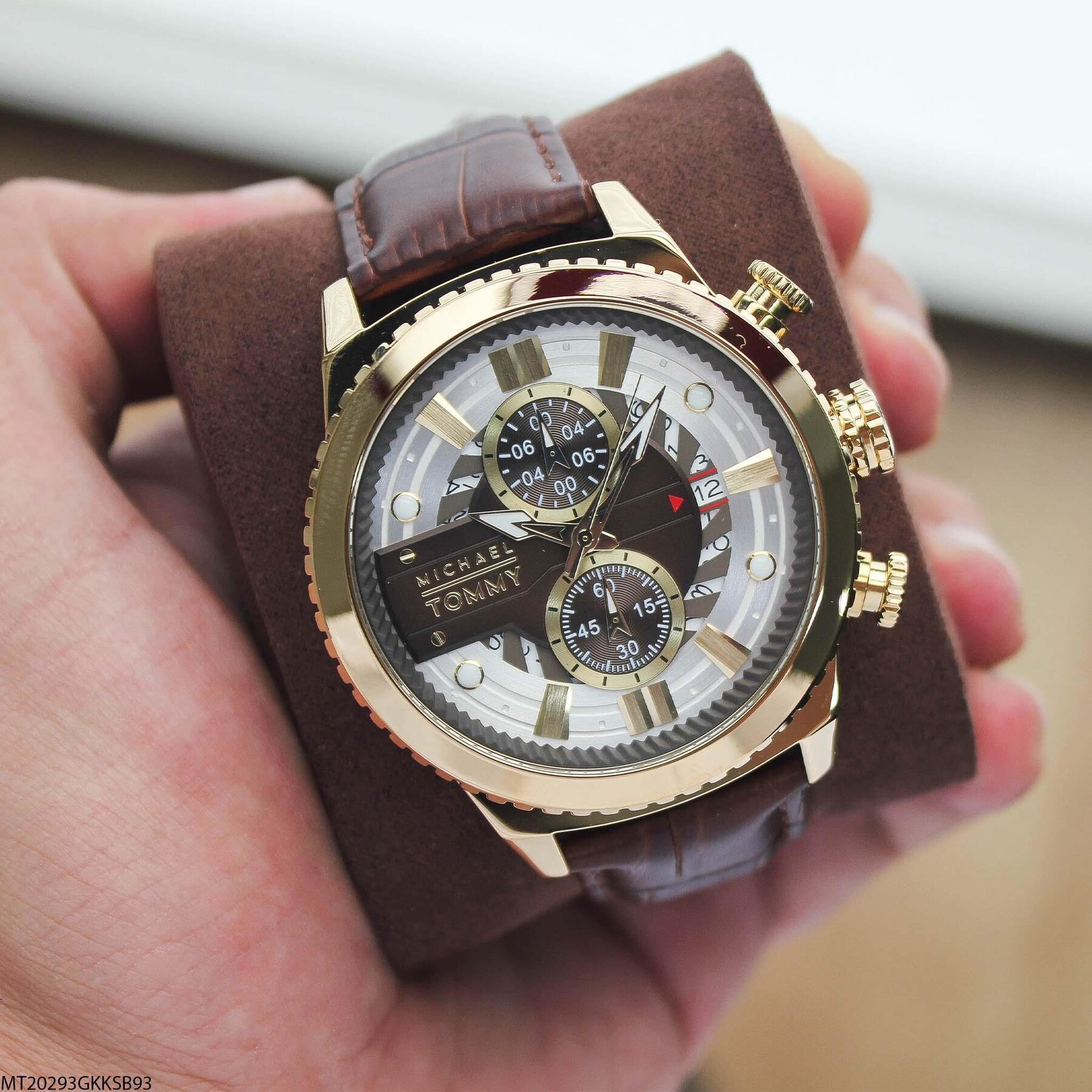 Michael Tommy MT20293GKKSB93 Deri Kordonlu Erkek Kol Saati