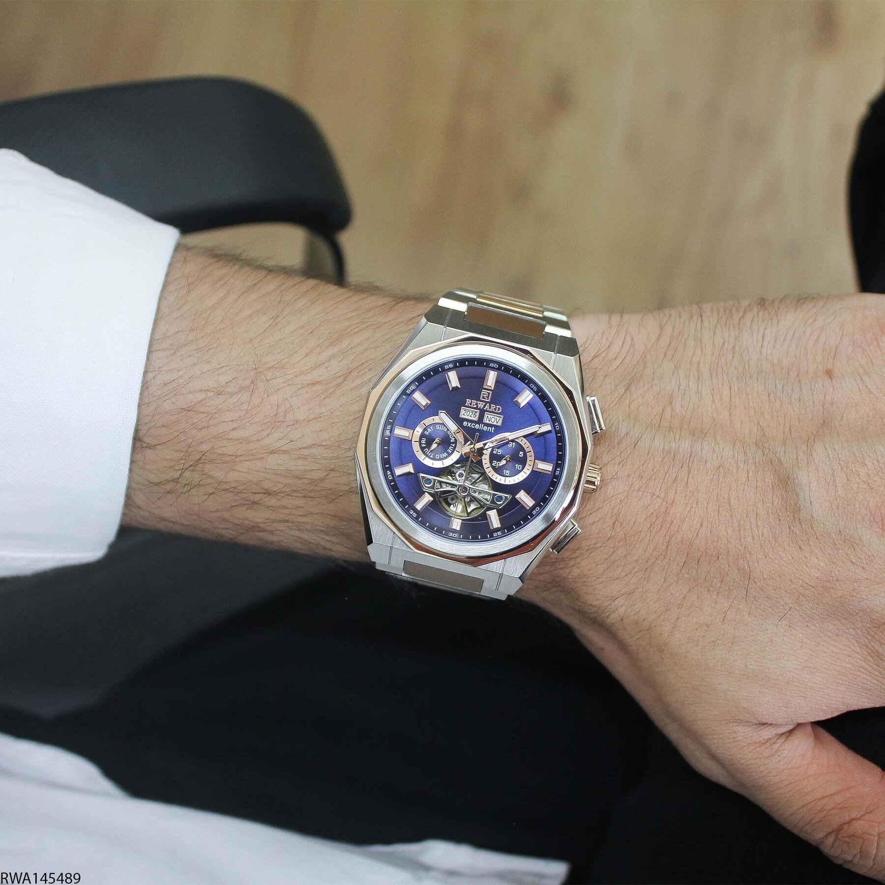 Reward RWA145489 Çelik Kordonlu Otomatik Erkek Kol Saati