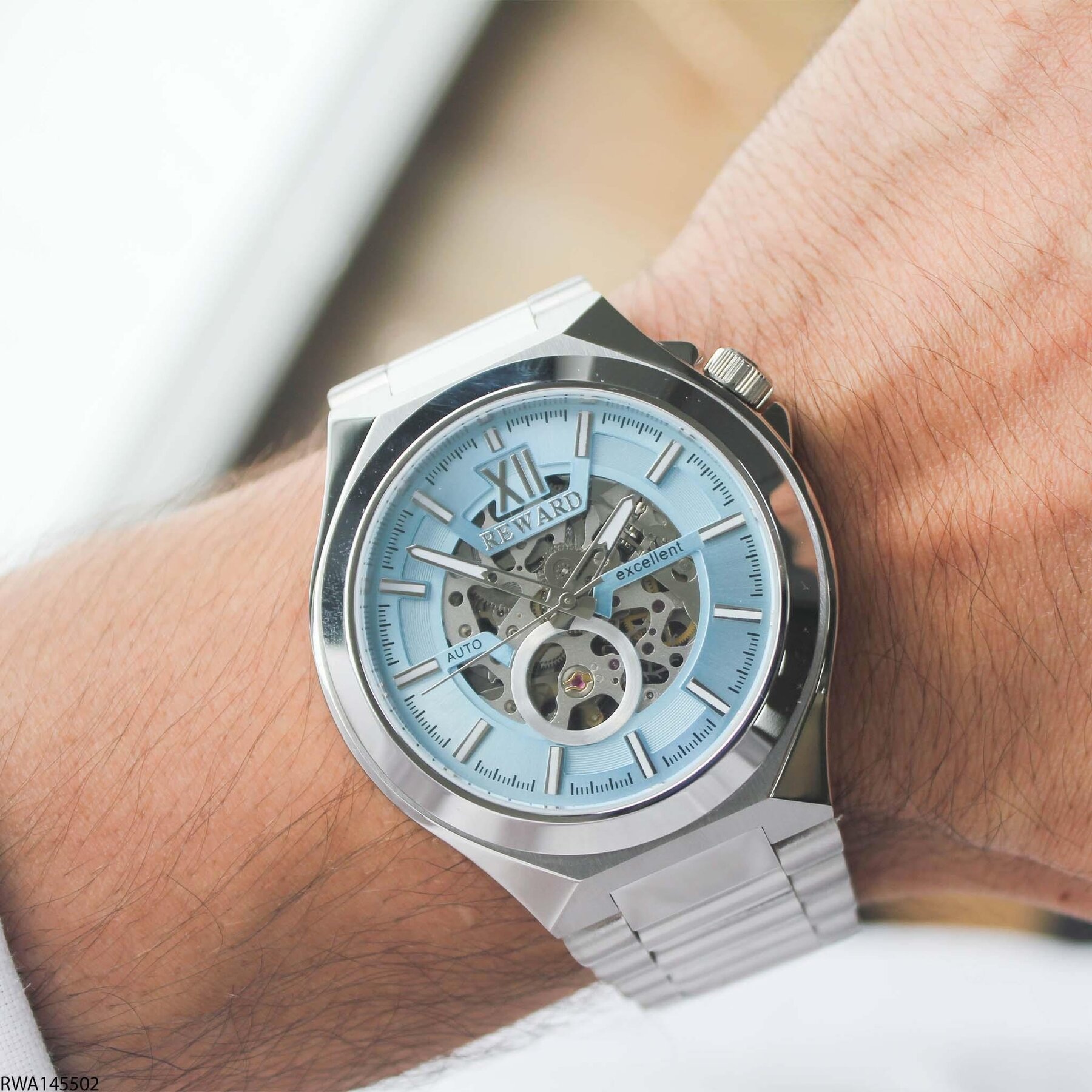 Reward RWA145502 Çelik Kordonlu Otomatik Erkek Kol Saati