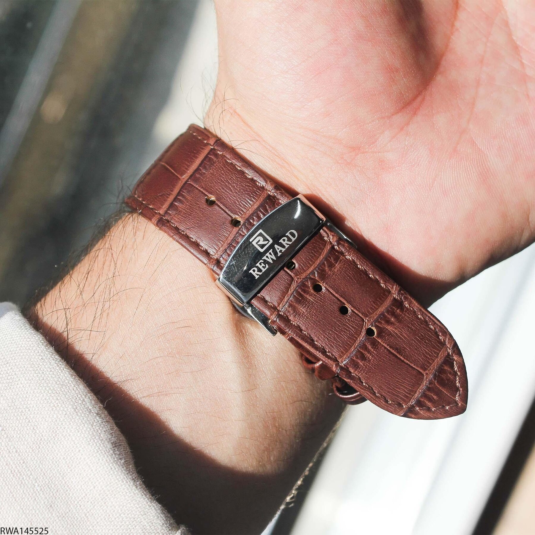 Reward RWA145525 Deri Kordonlu Otomatik Erkek Kol Saati