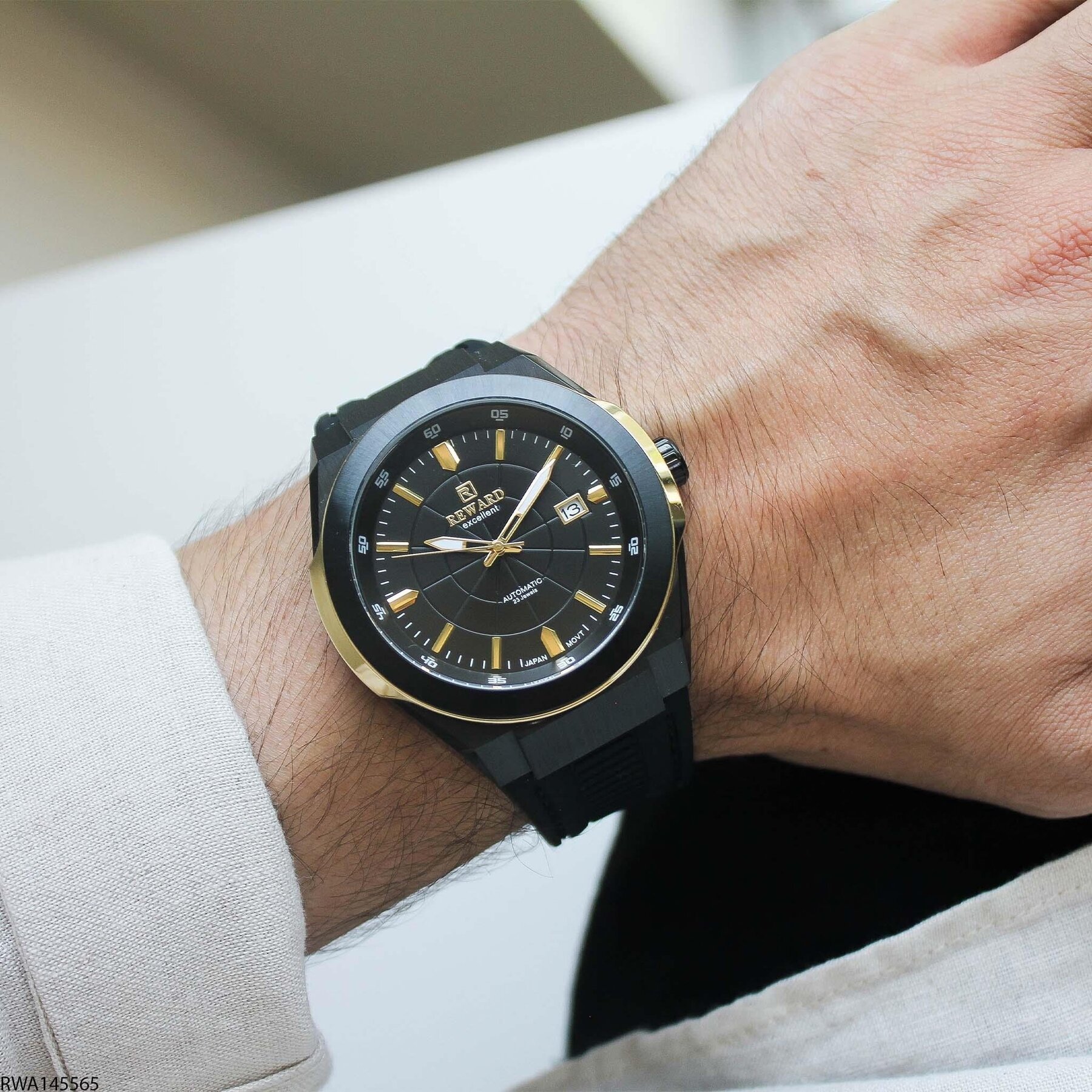 Reward RWA145565 Silicone Strap Automatic Men Watch