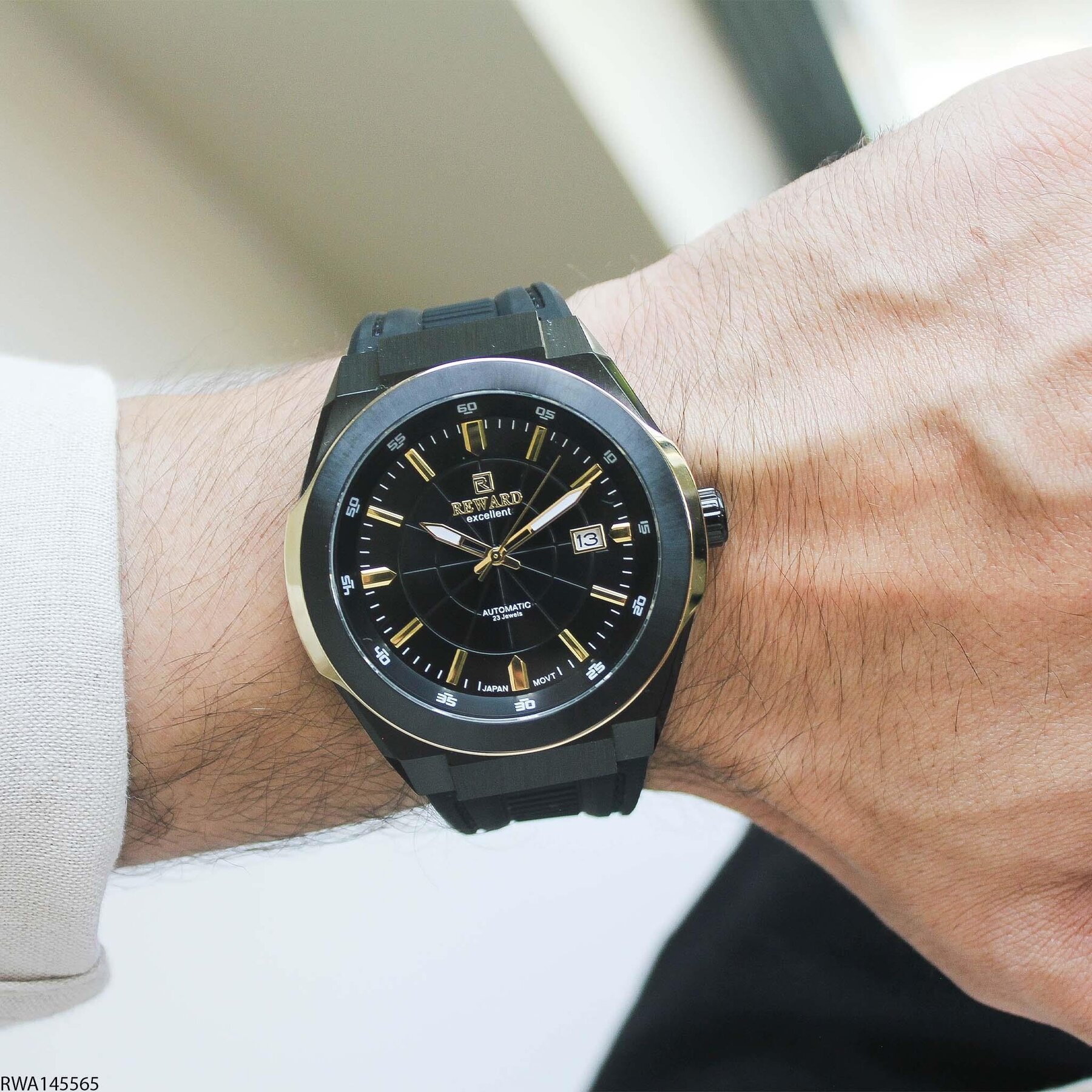 Reward RWA145565 Silicone Strap Automatic Men Watch