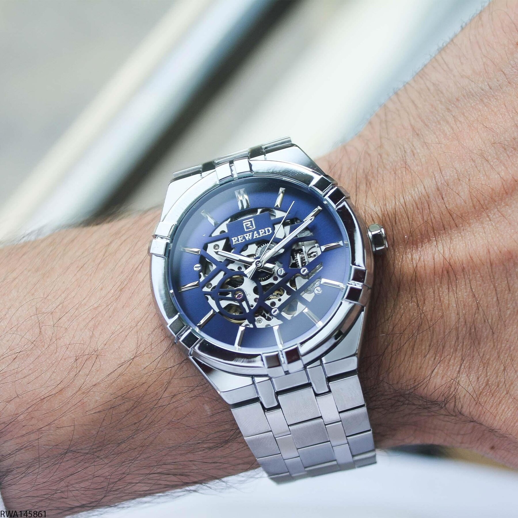 Reward RWA145861 Çelik Kordonlu Otomatik Erkek Kol Saati