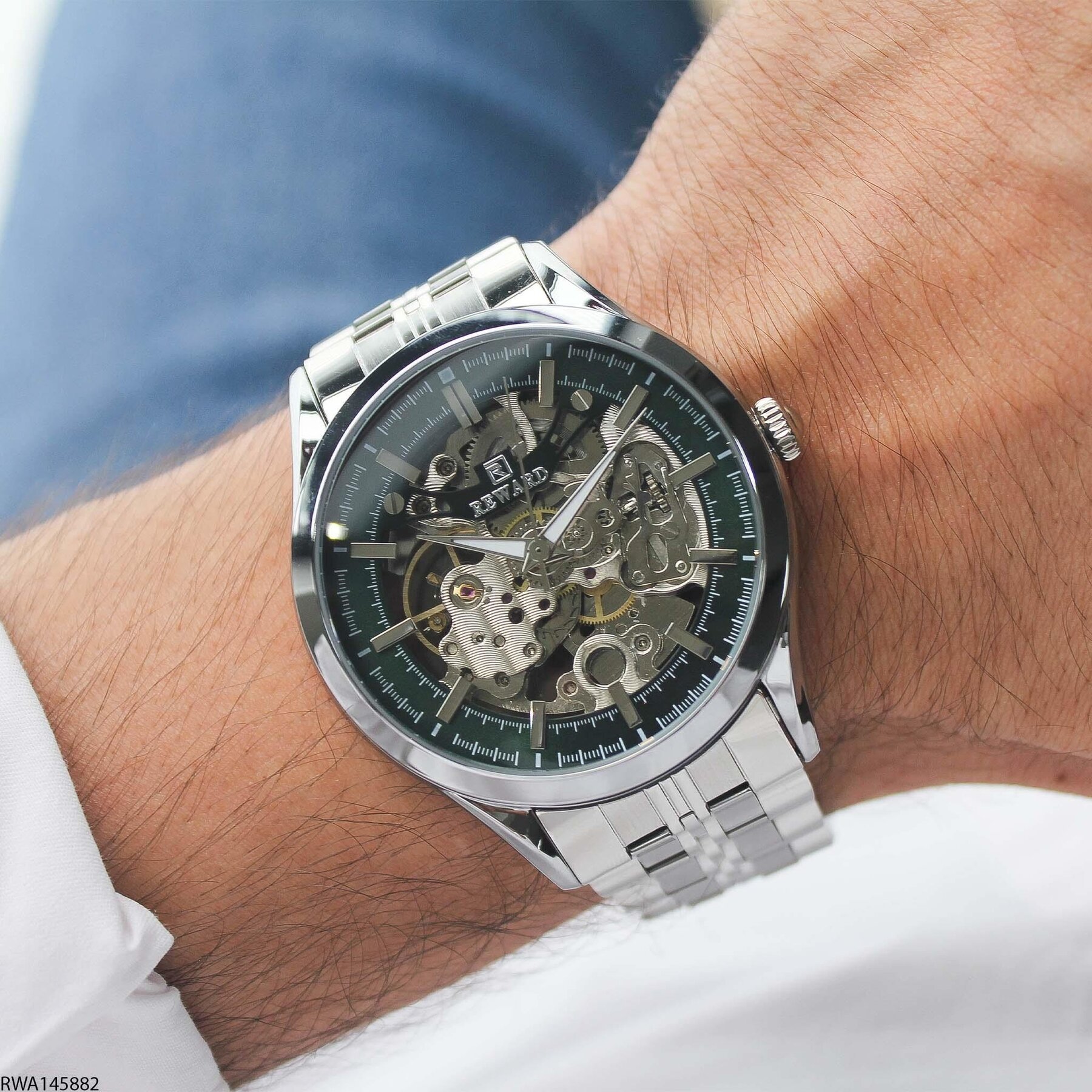 Reward RWA145882 Çelik Kordonlu Otomatik Erkek Kol Saati