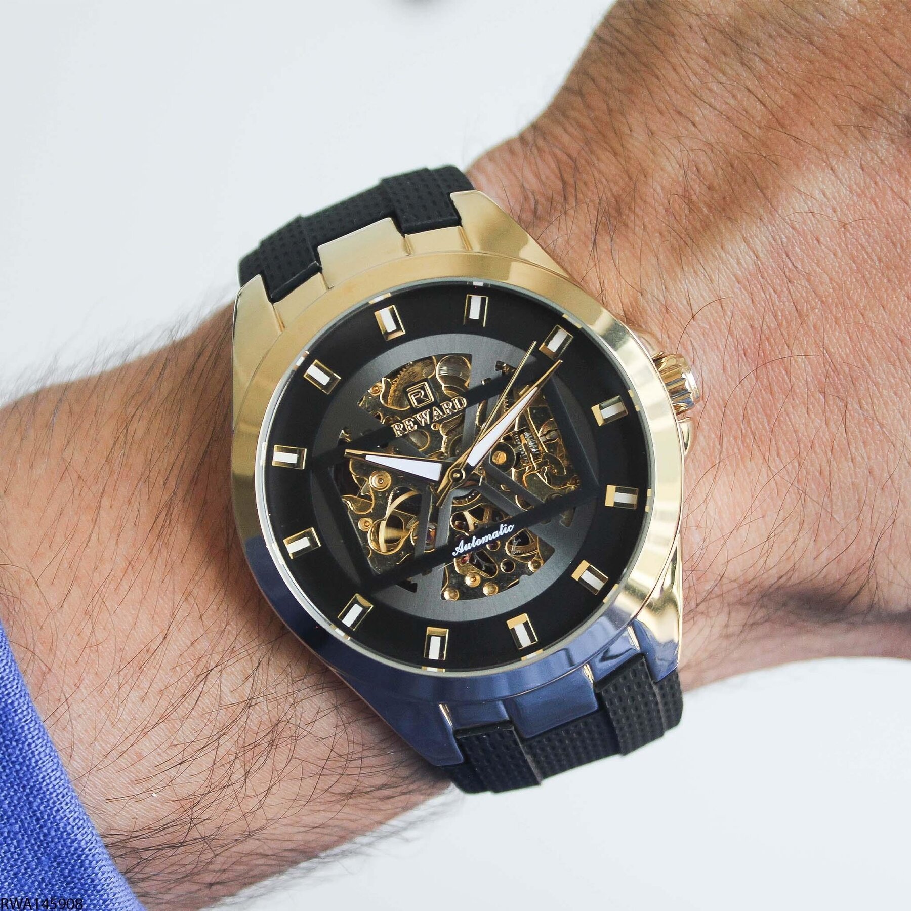 Reward RWA145908 Silikon Kordonlu Otomatik Erkek Kol Saati