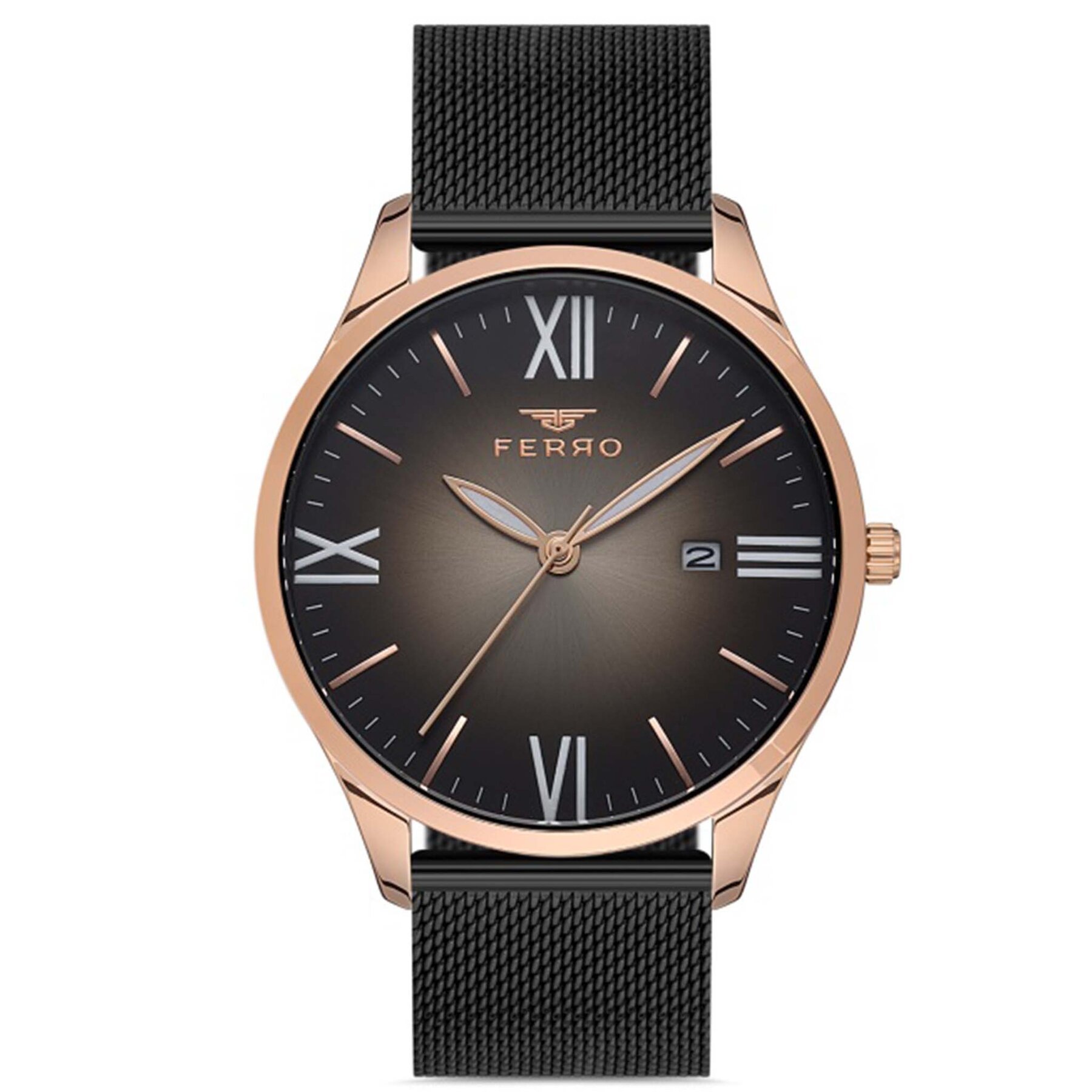 Ferro F11212R-1 Çelik Hasır Kordonlu Erkek Kol Saati