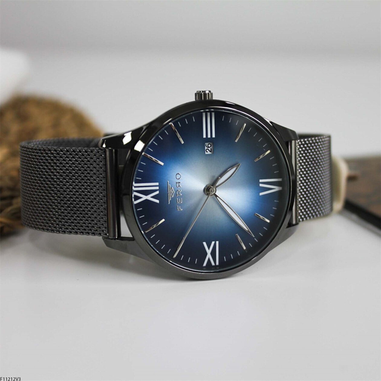 Ferro F11212V3-1 Çelik Hasır Kordonlu Erkek Kol Saati