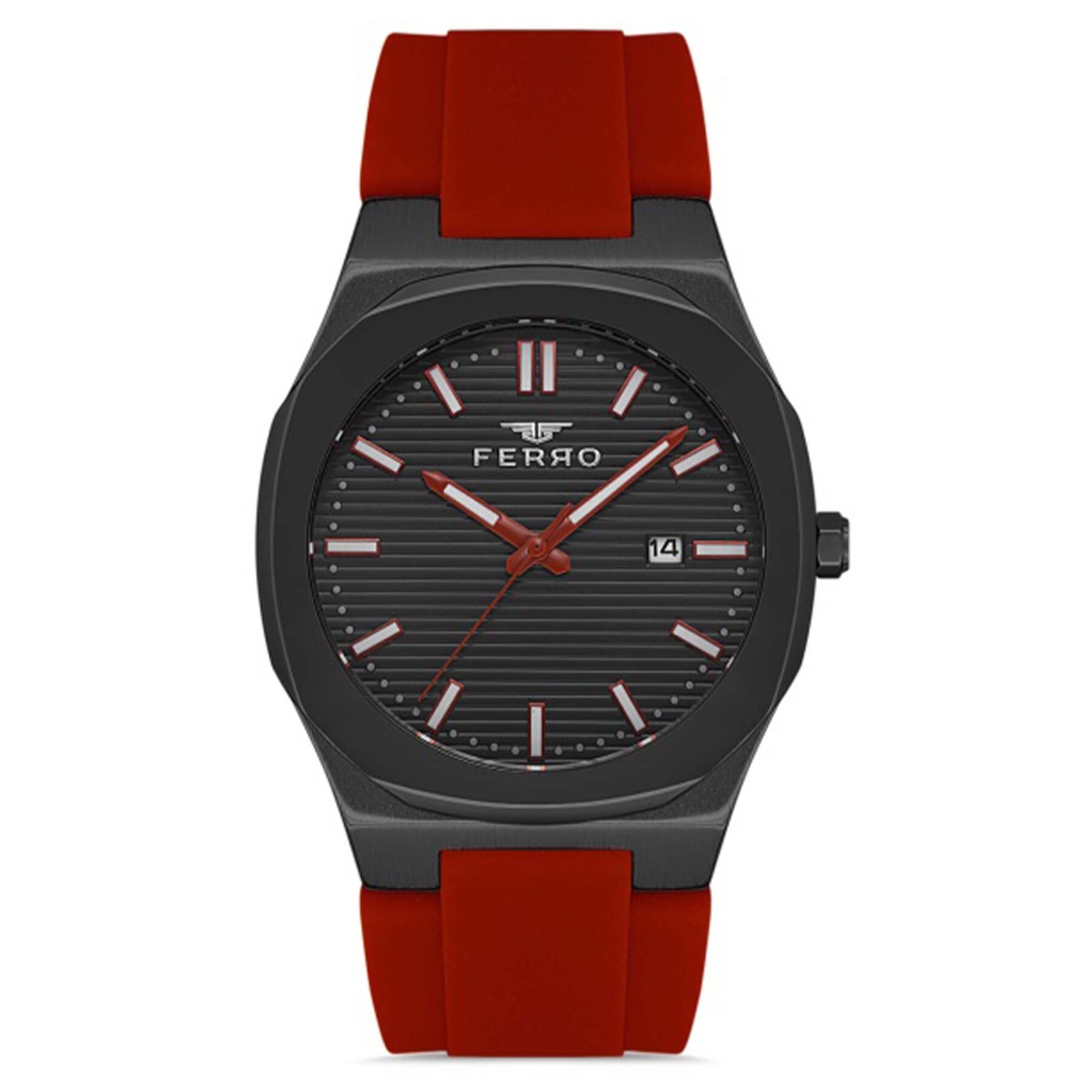Ferro F11340ZK-1 Silikon Kordonlu Erkek Kol Saati