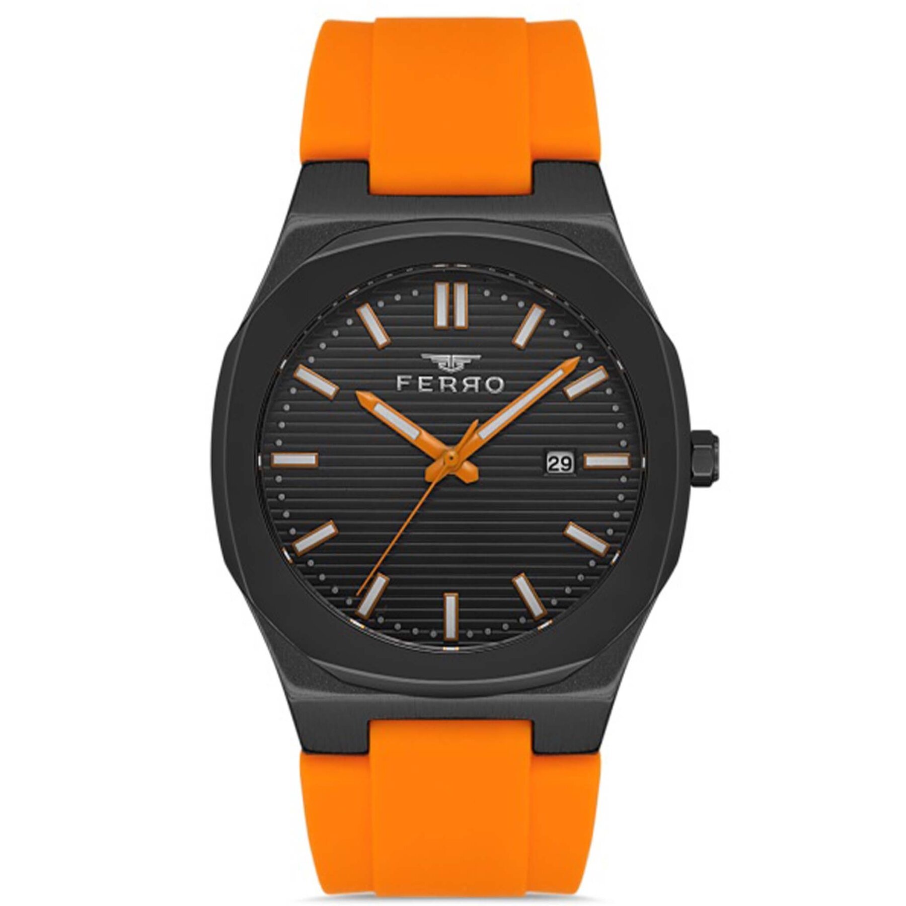 Ferro F11340ZL-1 Silikon Kordonlu Erkek Kol Saati