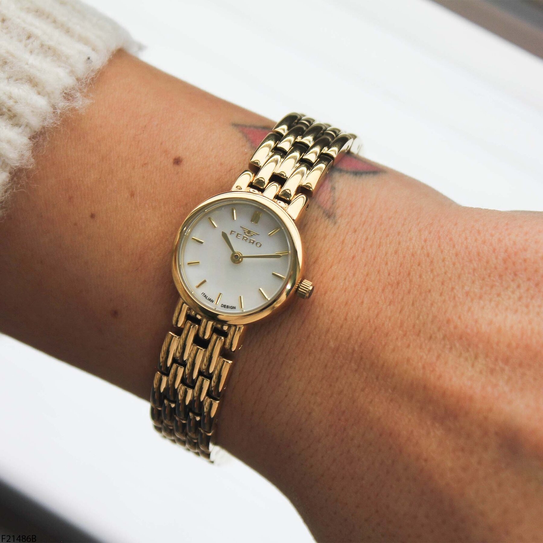 Ferro F21486B Steel Strap Women Watch