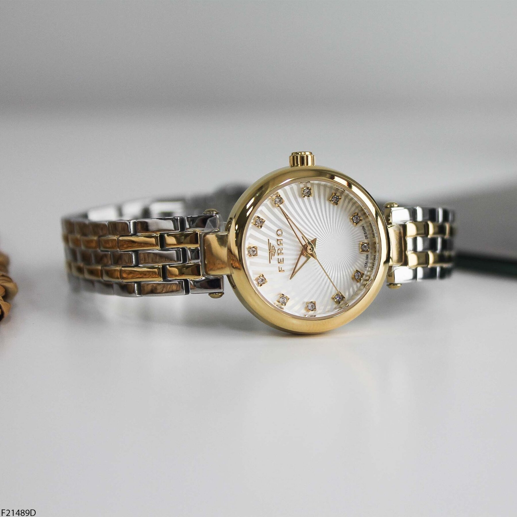 Ferro F21489D Çelik Kordonlu Kadın Kol Saati