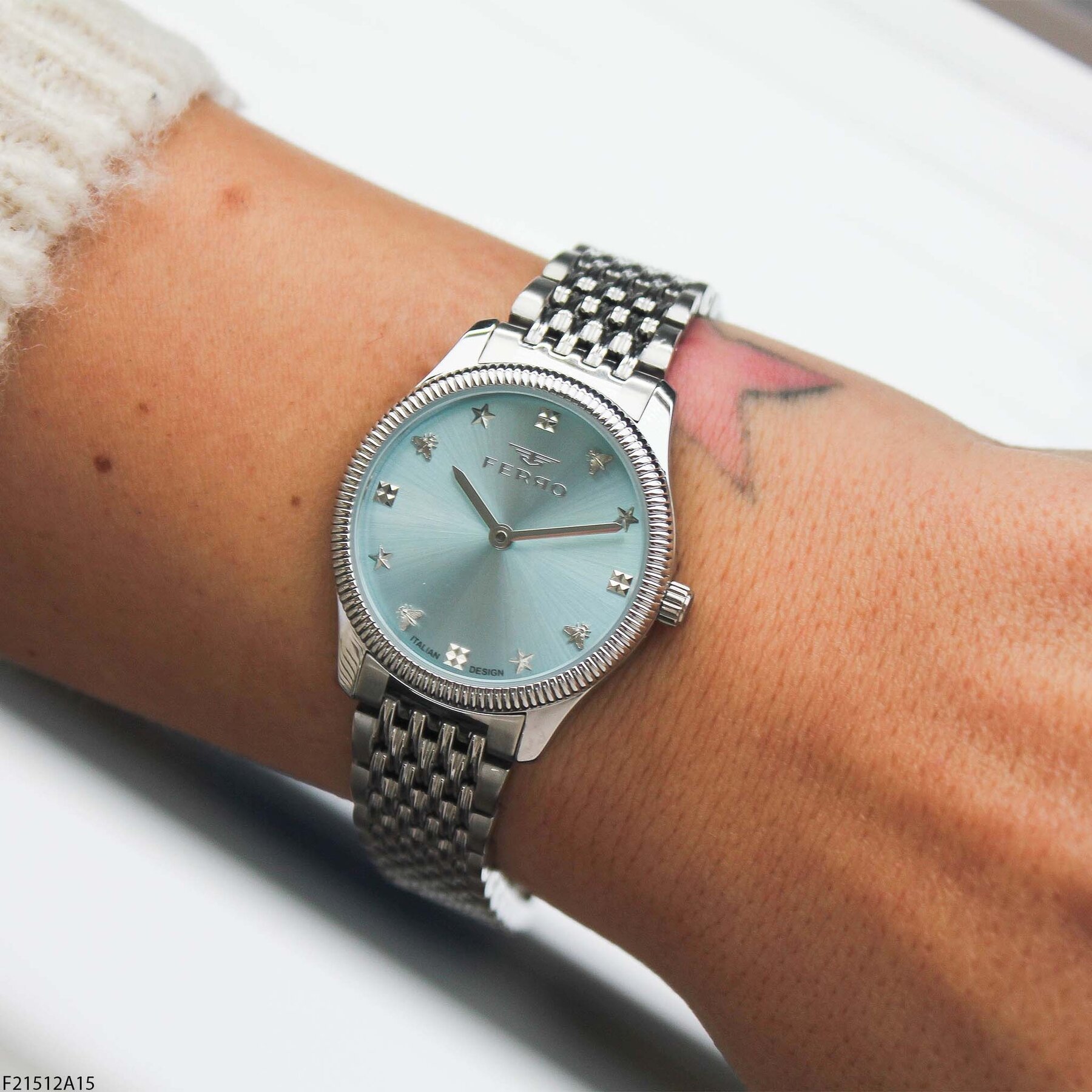 Ferro F21512A15 Çelik Kordonlu Kadın Kol Saati