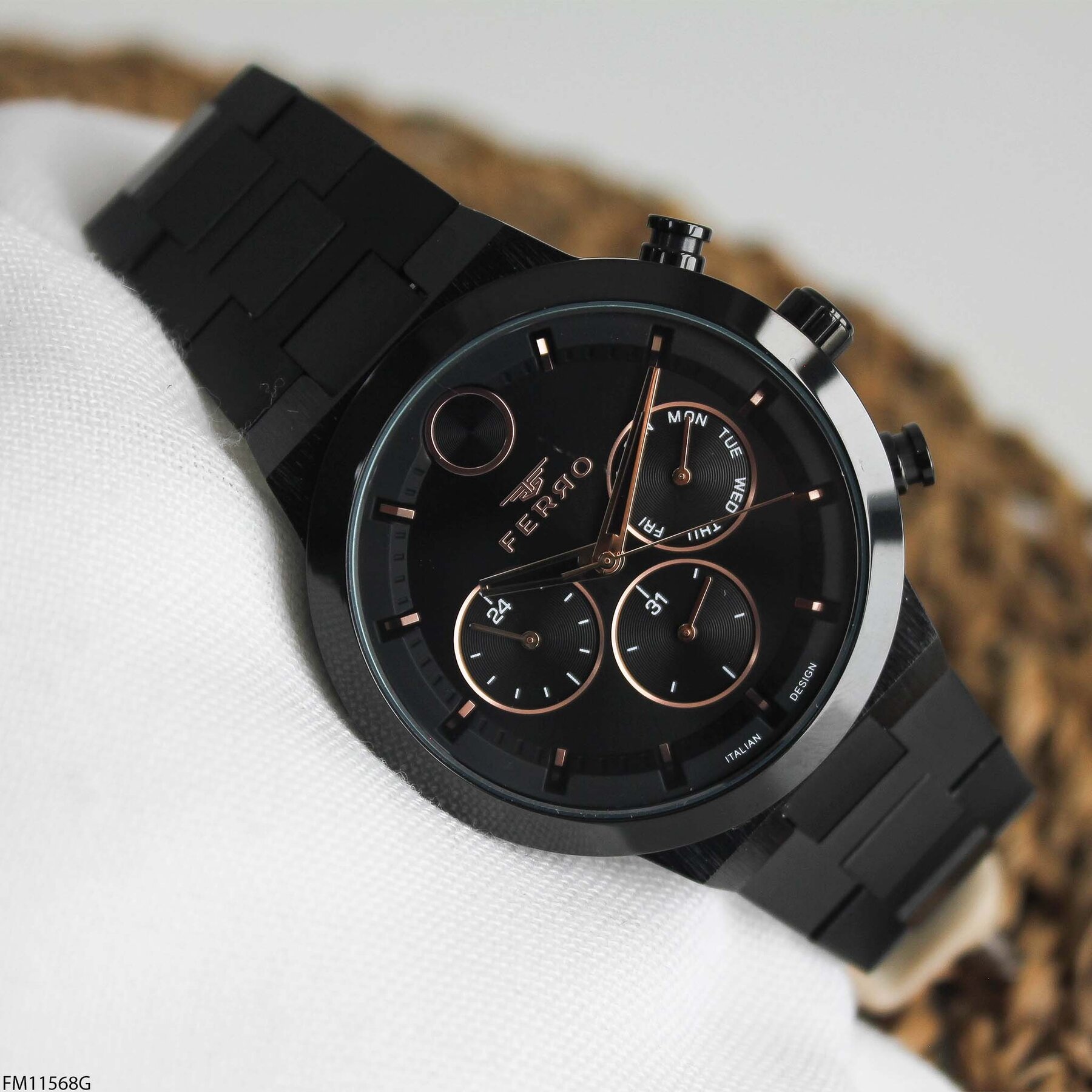 Ferro FM11568G Çelik Kordonlu Erkek Kol Saati