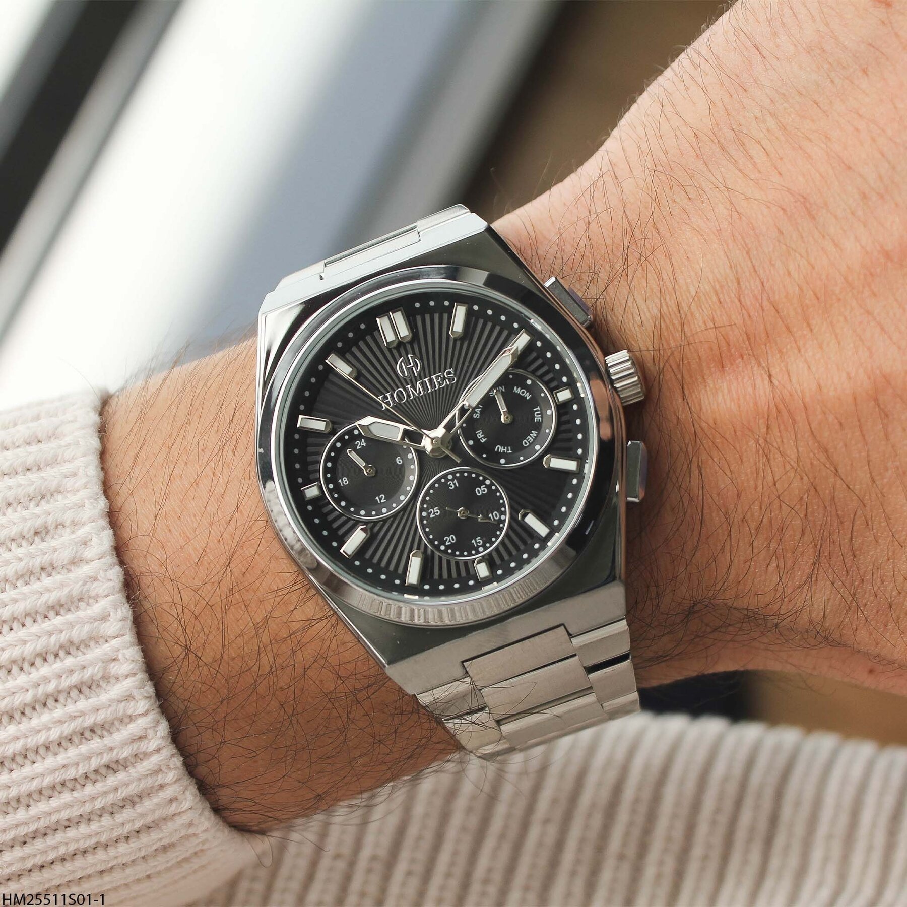 Homies HM25511S01-1 Çelik Kordonlu Erkek Kol Saati