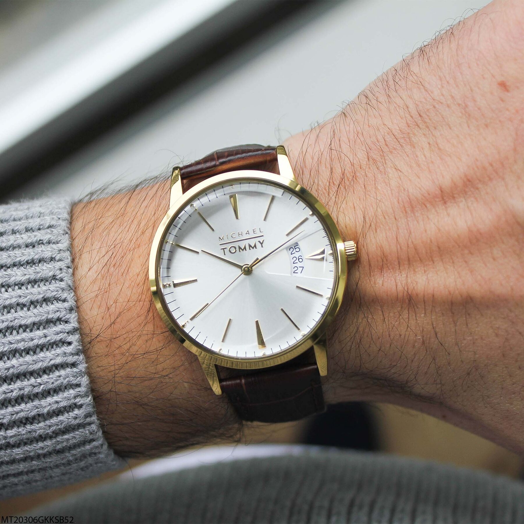 Michael Tommy MT20306GKKSB52 Deri Kordonlu Erkek Kol Saati