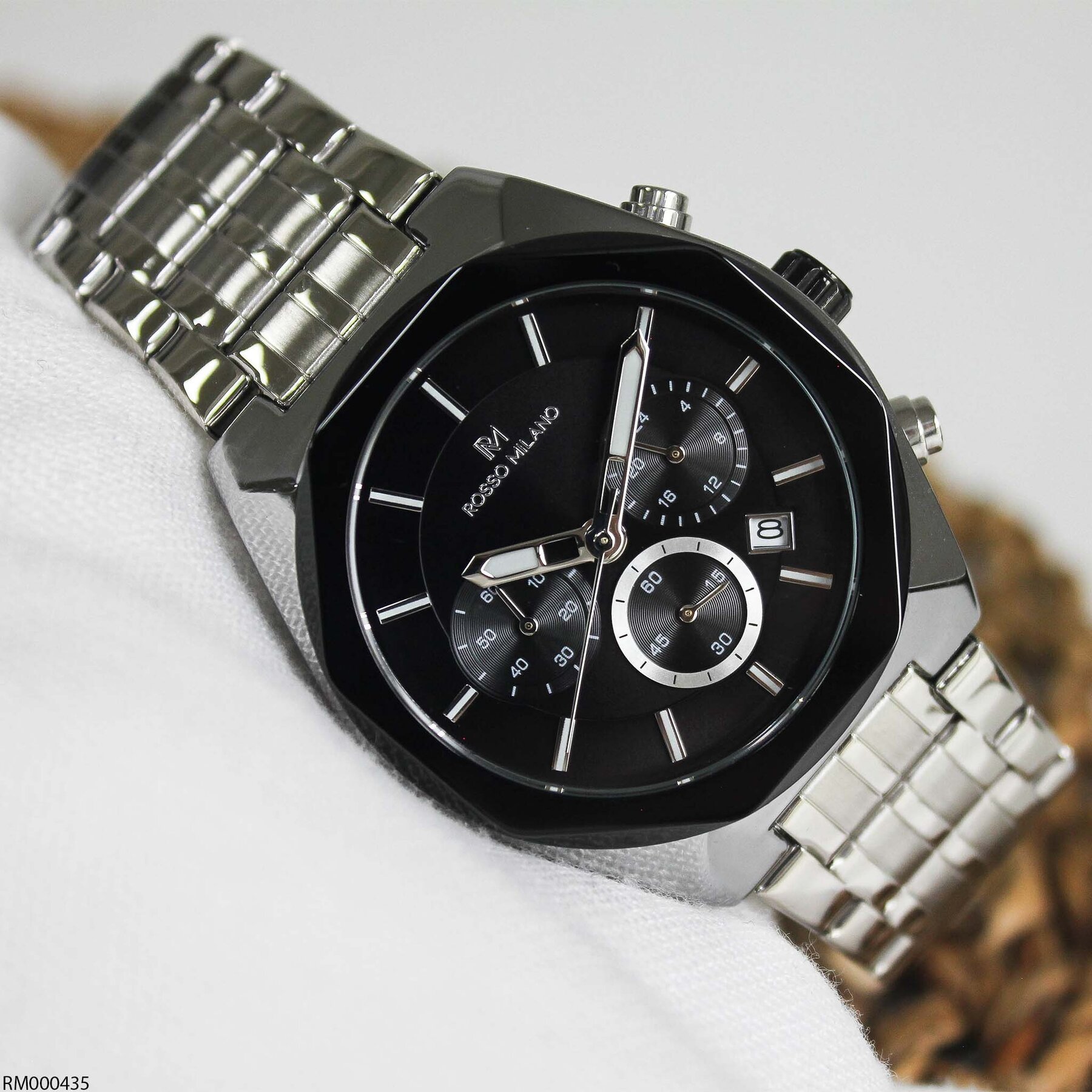 Rosso Milano RM000435 Çelik Kordonlu Erkek Kol Saati