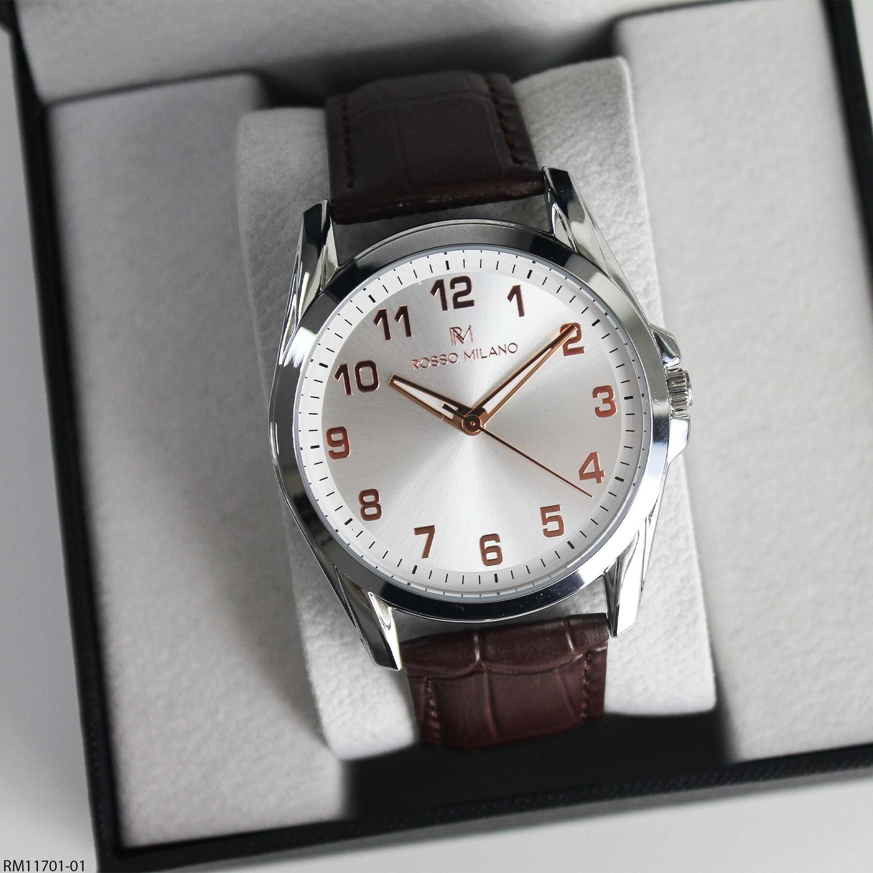 Rosso Milano RM11701-01 Deri Kordonlu Erkek Kol Saati