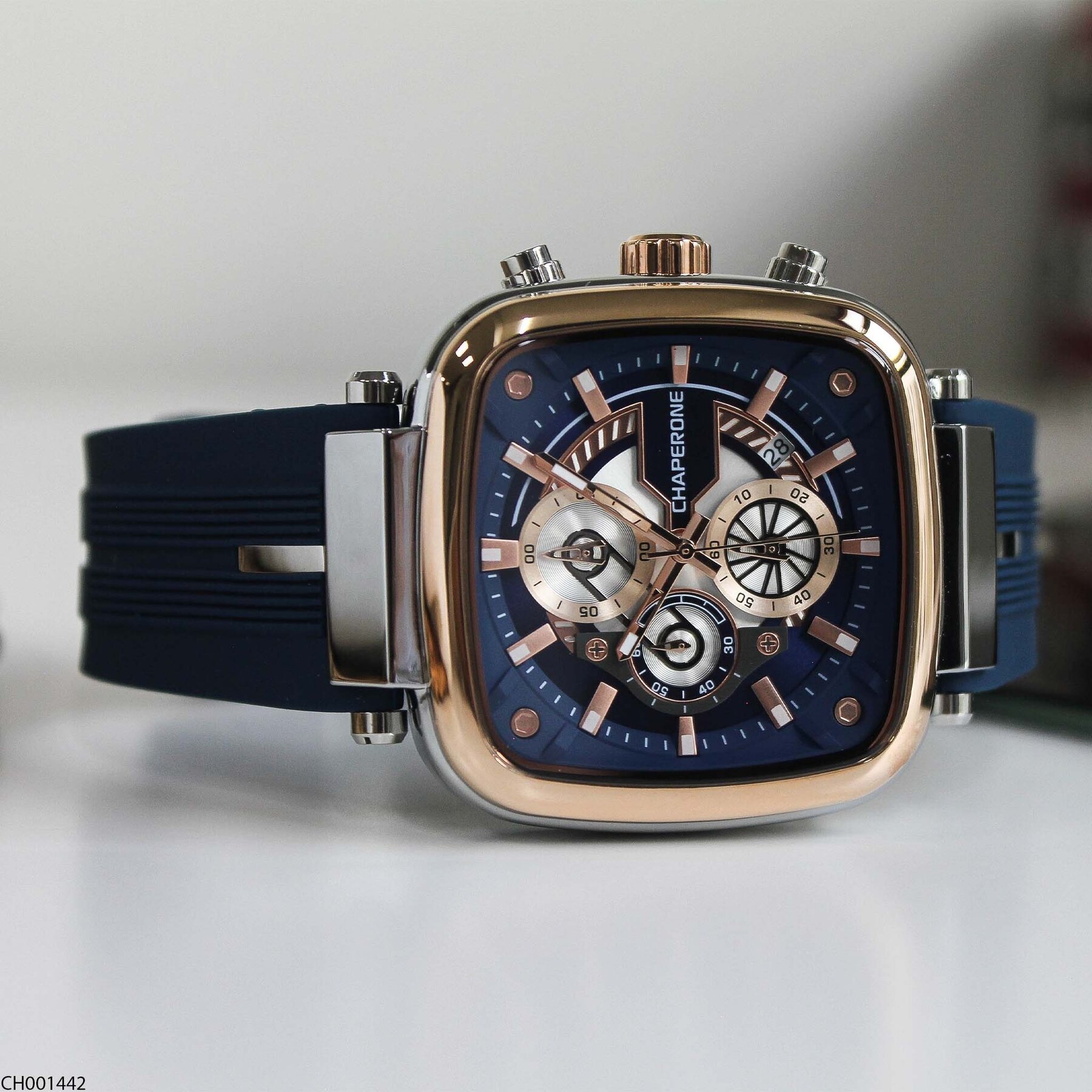 Chaperone CH001442 Silicone Strap Men Watch