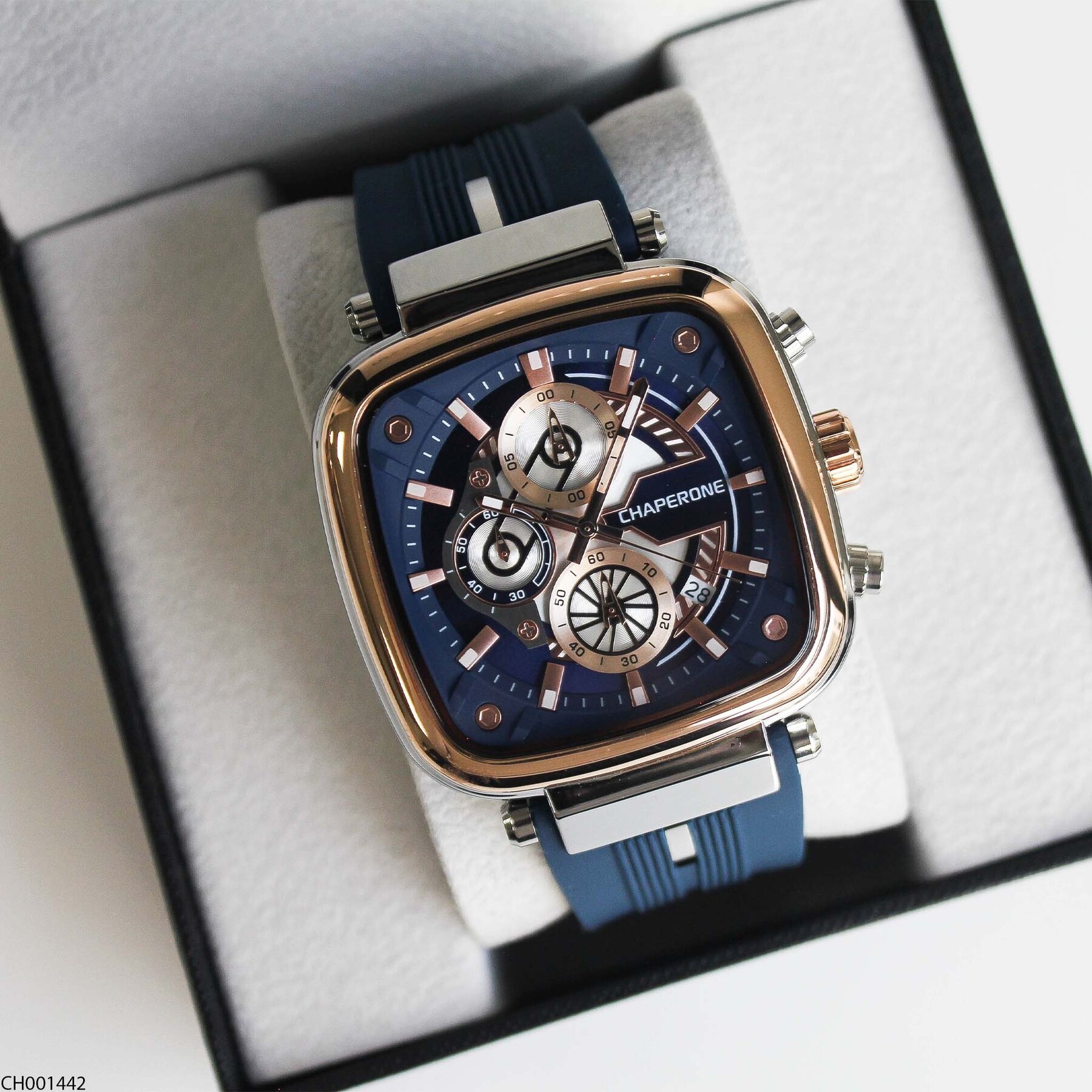 Chaperone CH001442 Silicone Strap Men Watch