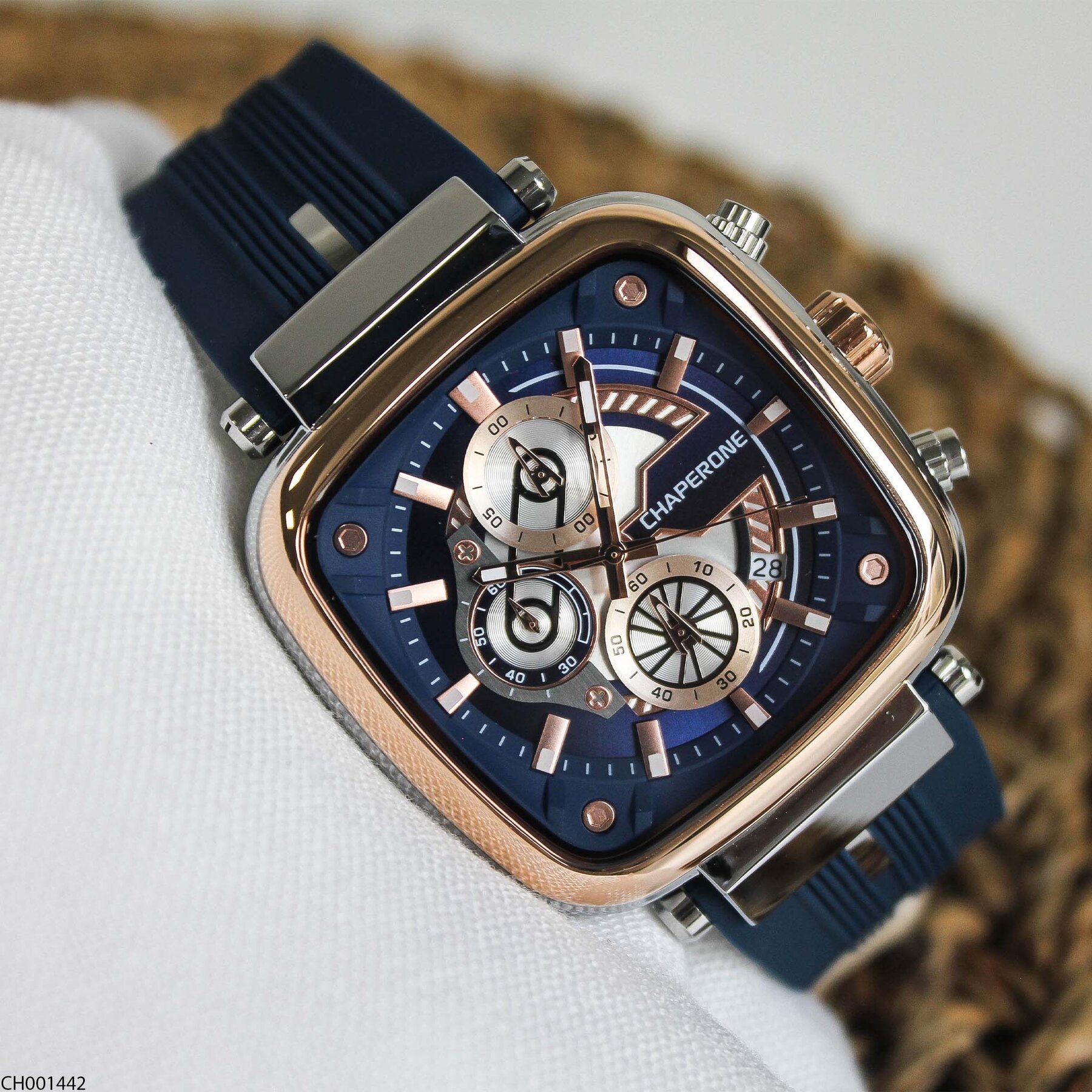 Chaperone CH001442 Silicone Strap Men Watch