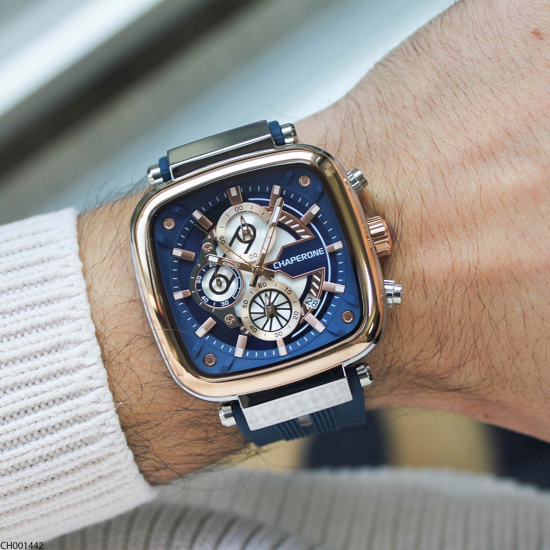 Chaperone CH001442 Silicone Strap Men Watch