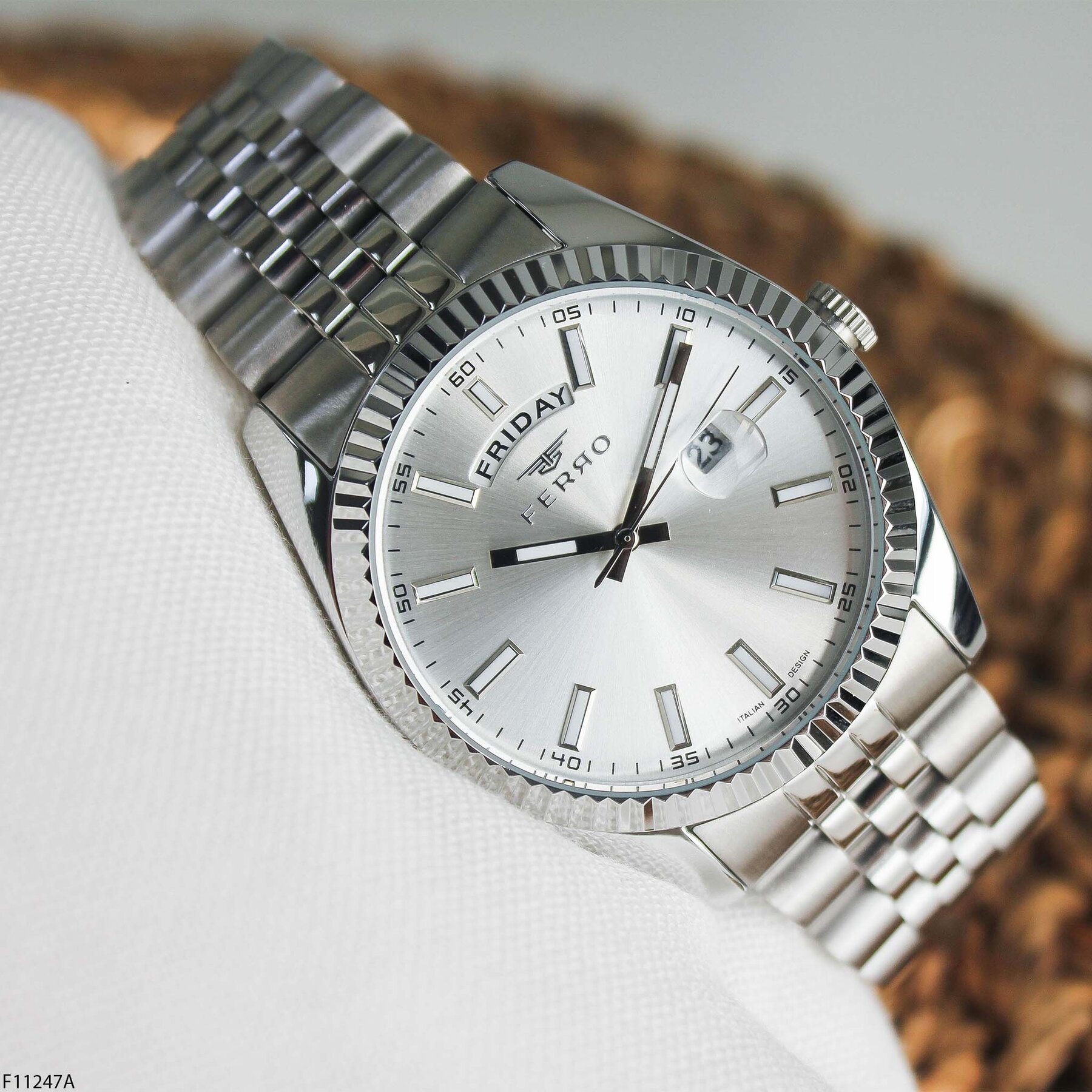 Ferro F11247A Çelik Kordonlu Erkek Kol Saati