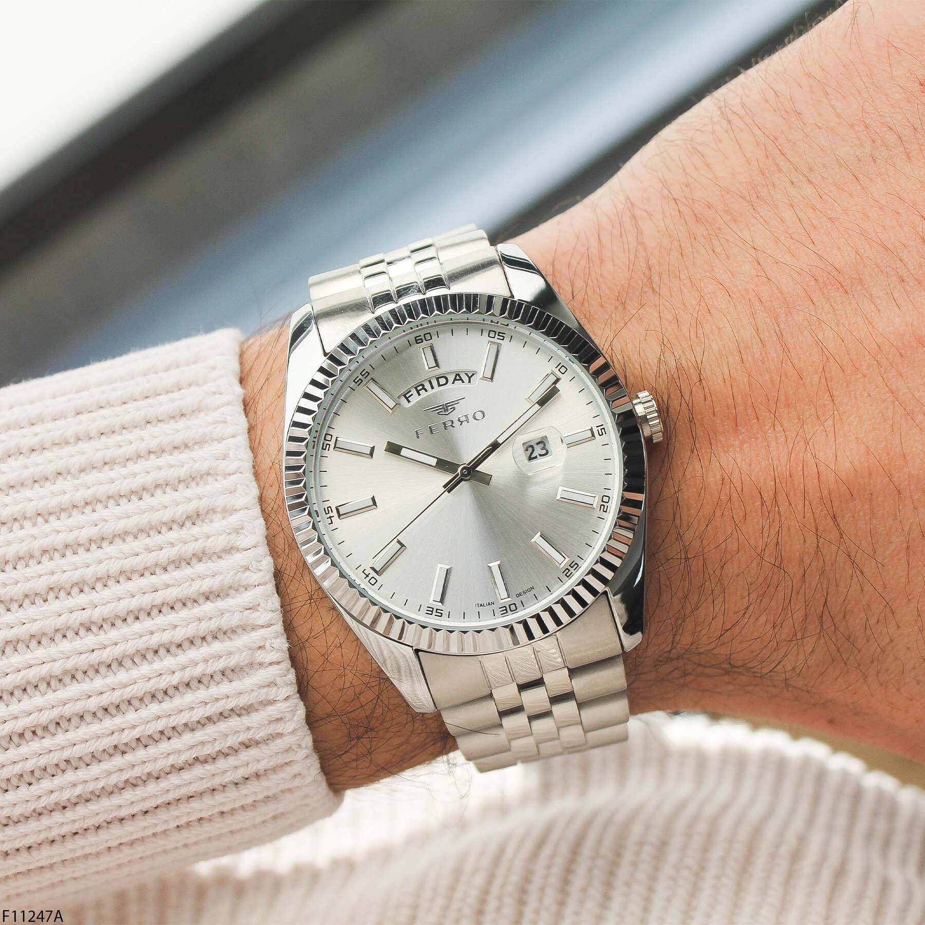 Ferro F11247A Çelik Kordonlu Erkek Kol Saati