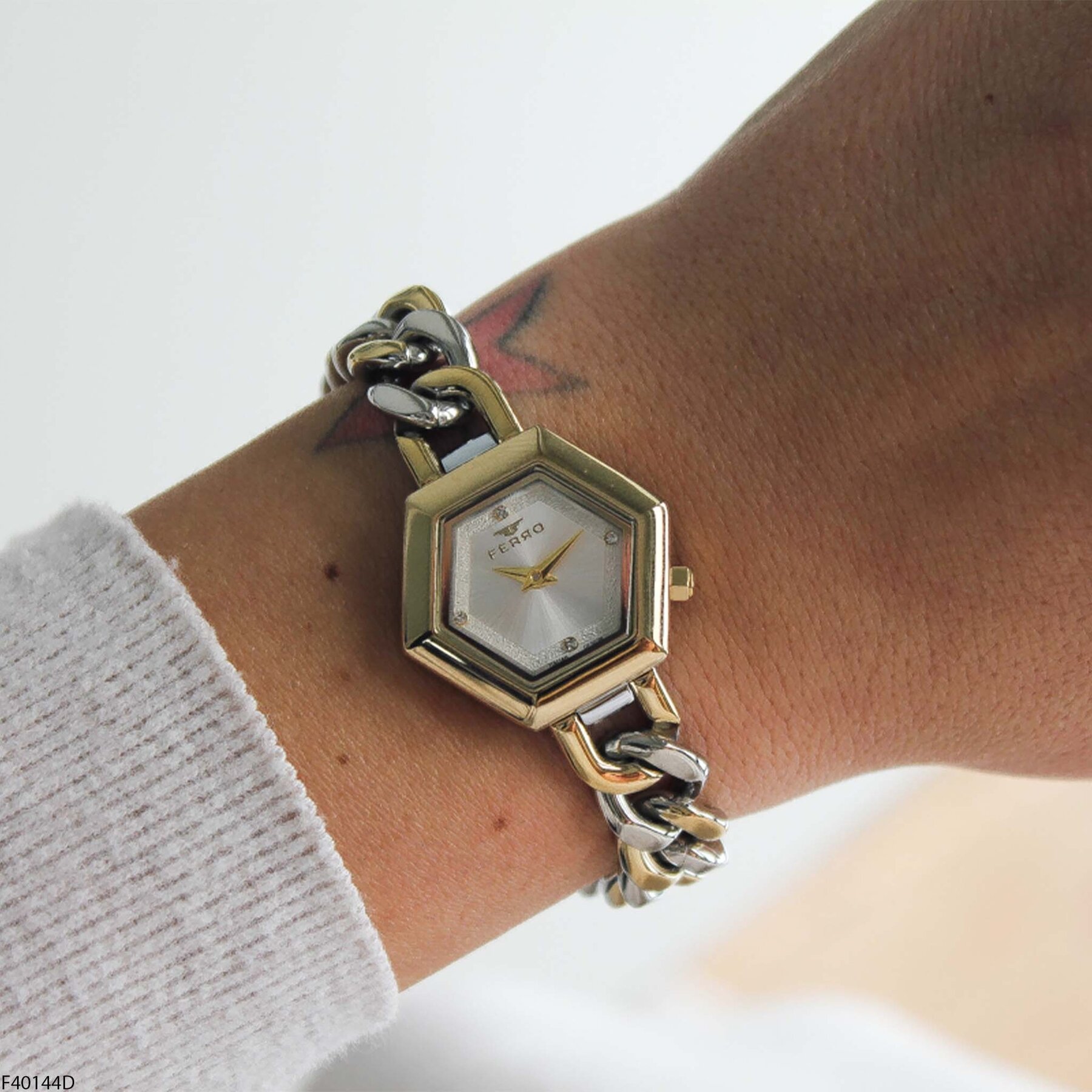 Ferro F40144D Steel Strap Women Watch