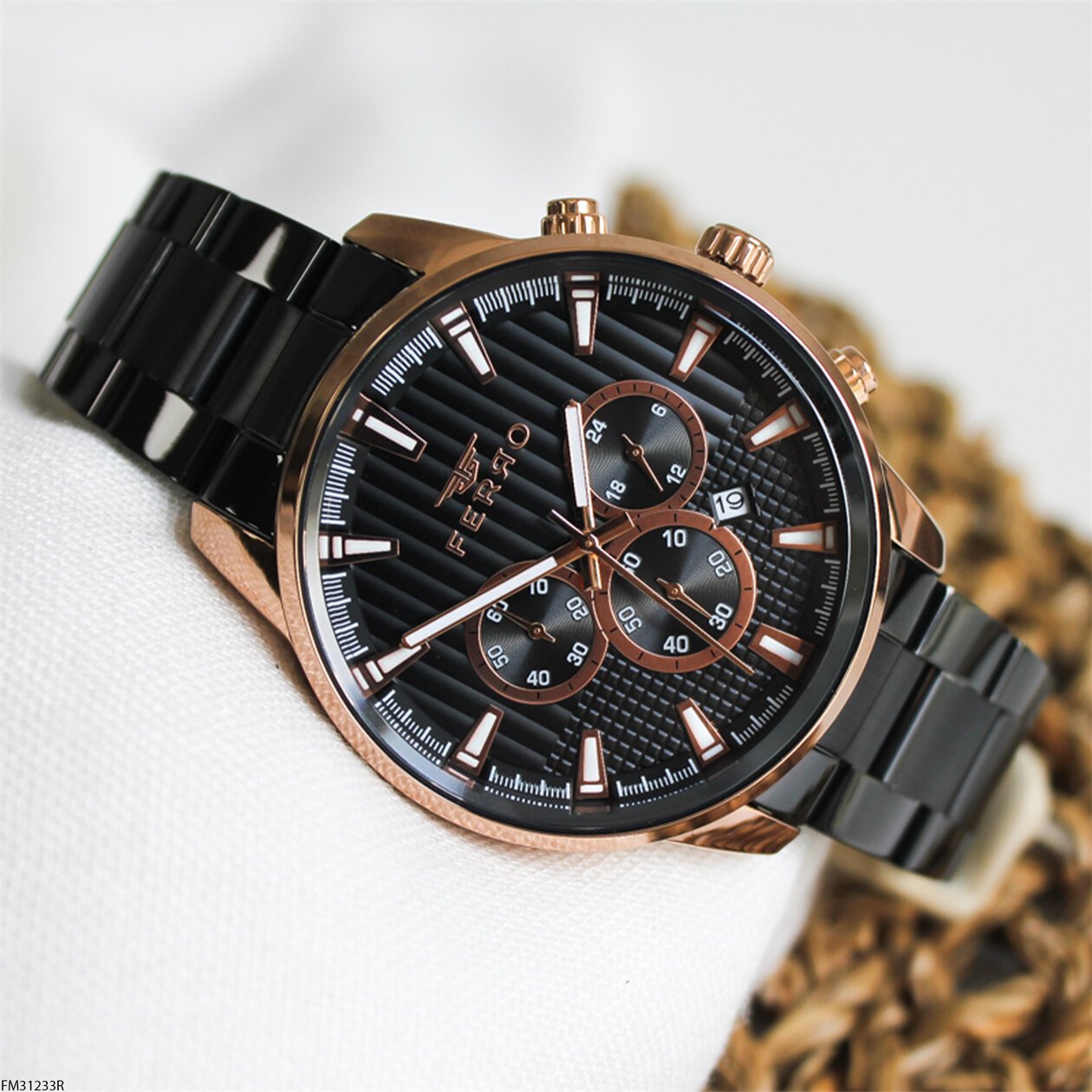 Ferro FM31233R-1 Çelik Kordonlu Erkek Kol Saati