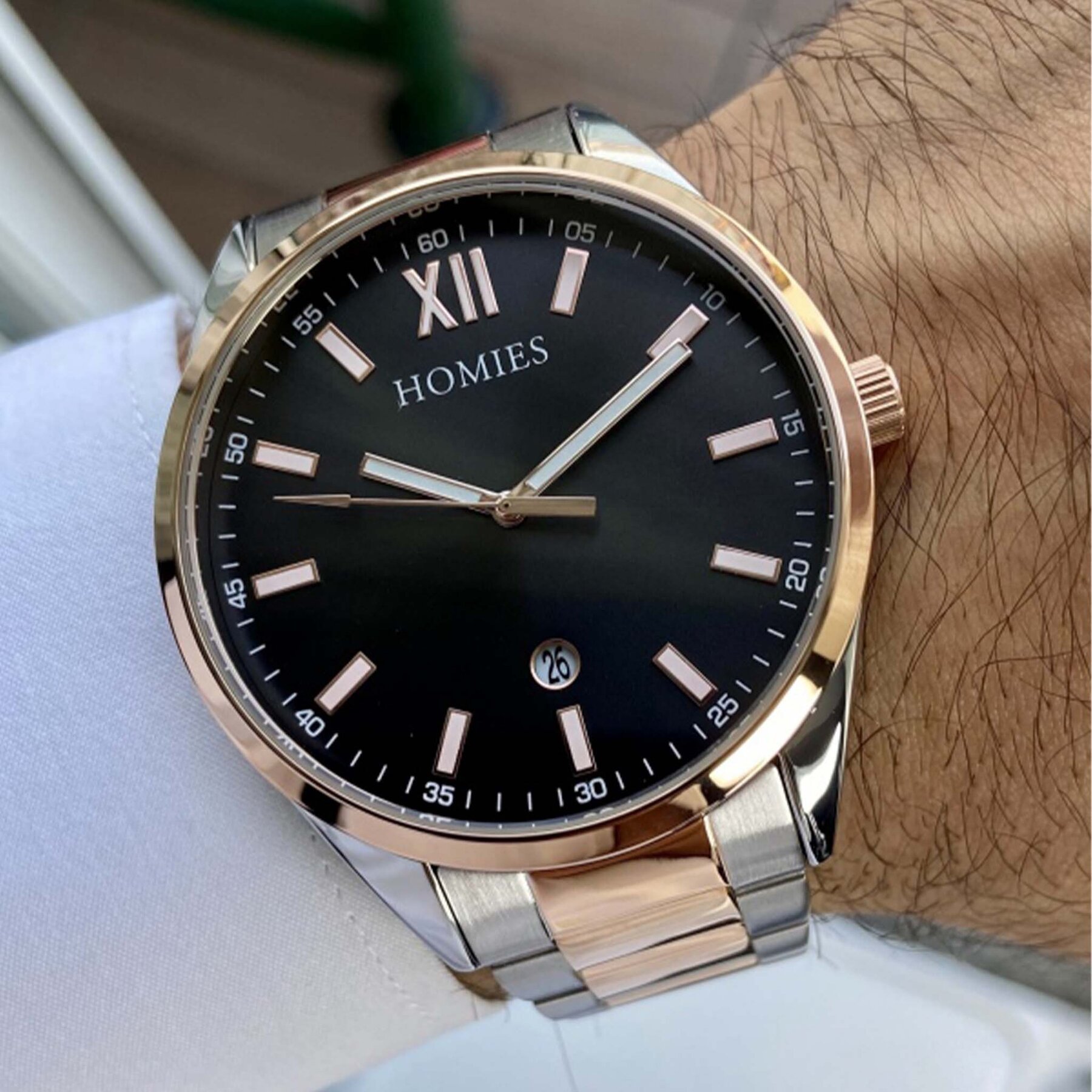 Homies HM2053S01-5 Çelik Kordonlu Erkek Kol Saati