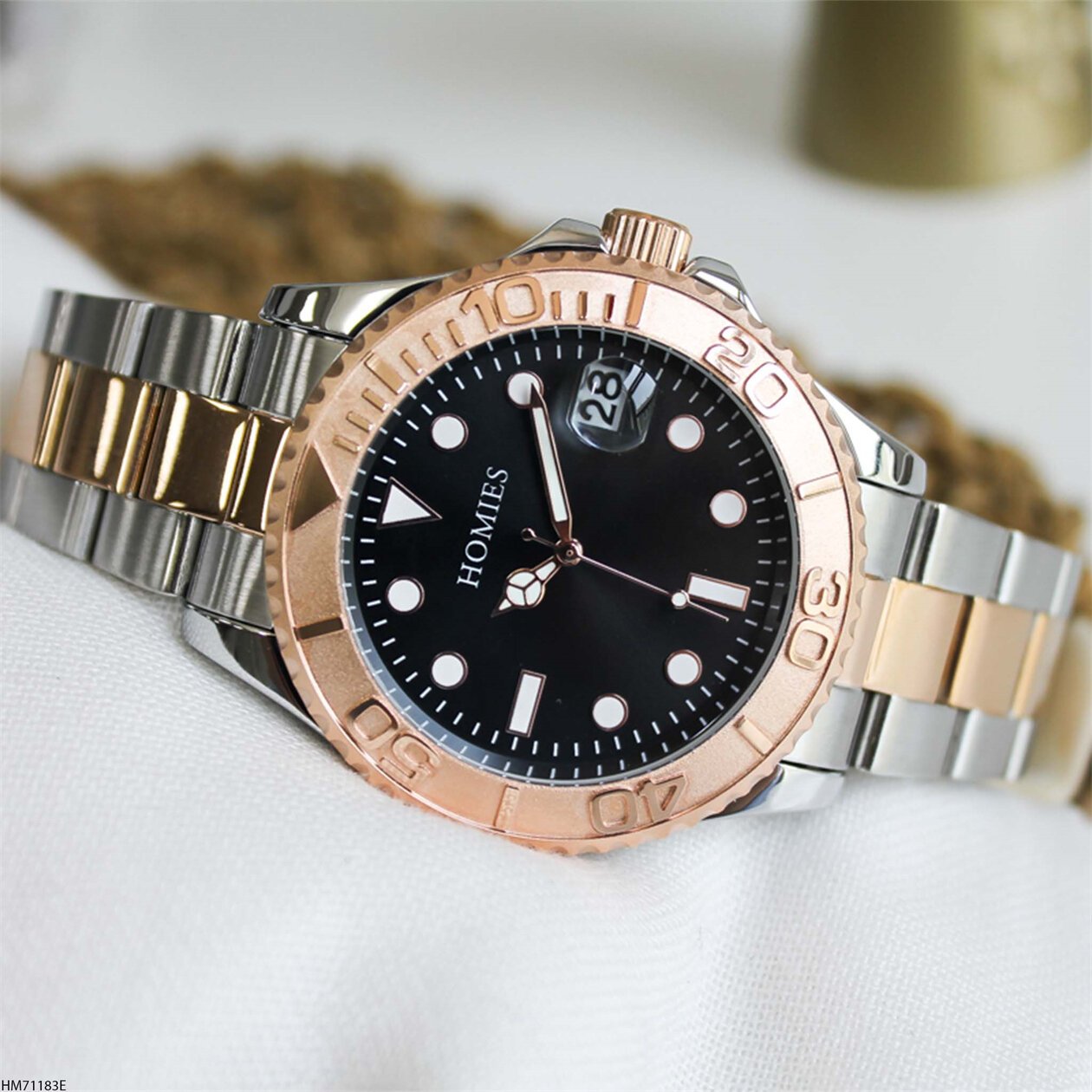 Homies HM21041S01-2 Çelik Kordonlu Erkek Kol Saati