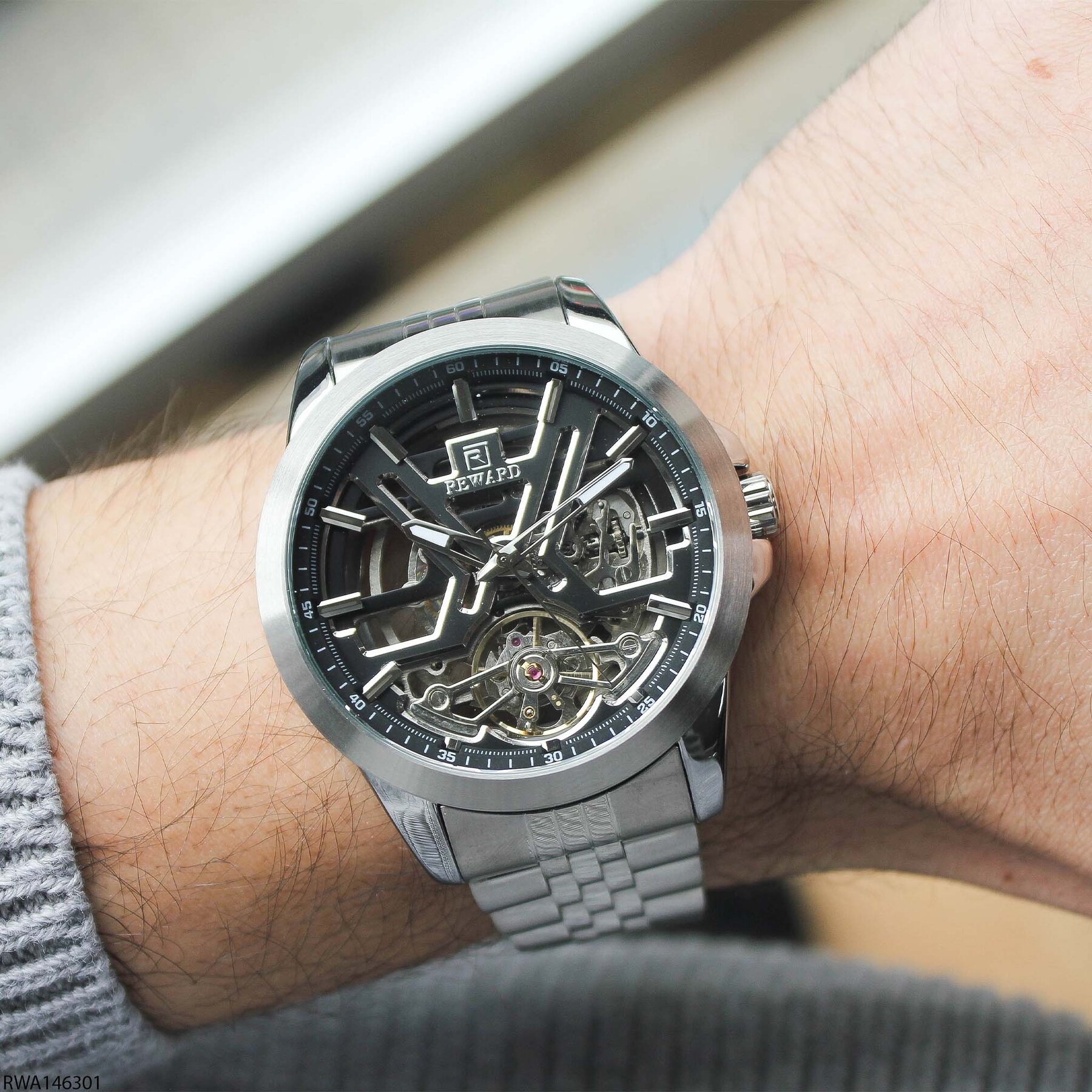 Reward RWA146301 Çelik Kordonlu Otomatik Erkek Kol Saati
