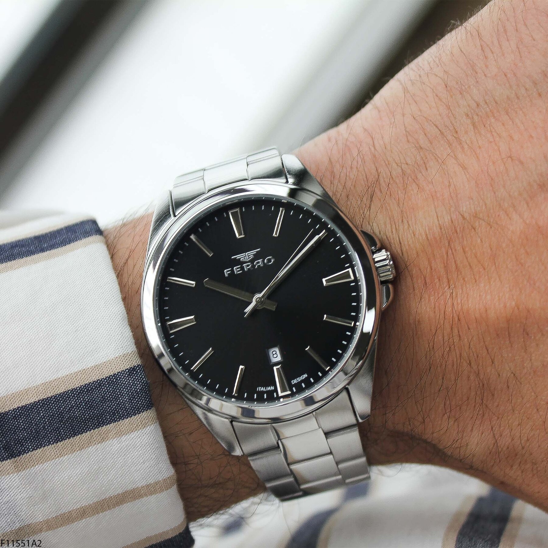 Ferro F11551A2 Çelik Kordonlu Erkek Kol Saati