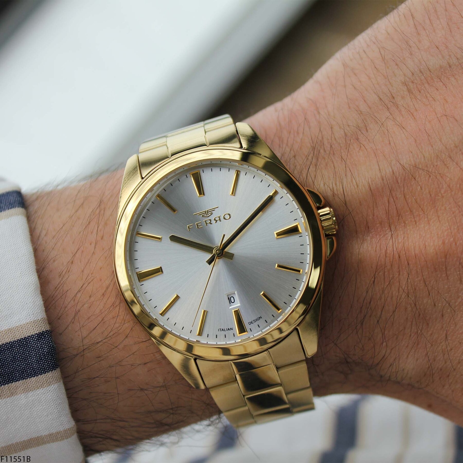 Ferro F11551B Çelik Kordonlu Erkek Kol Saati