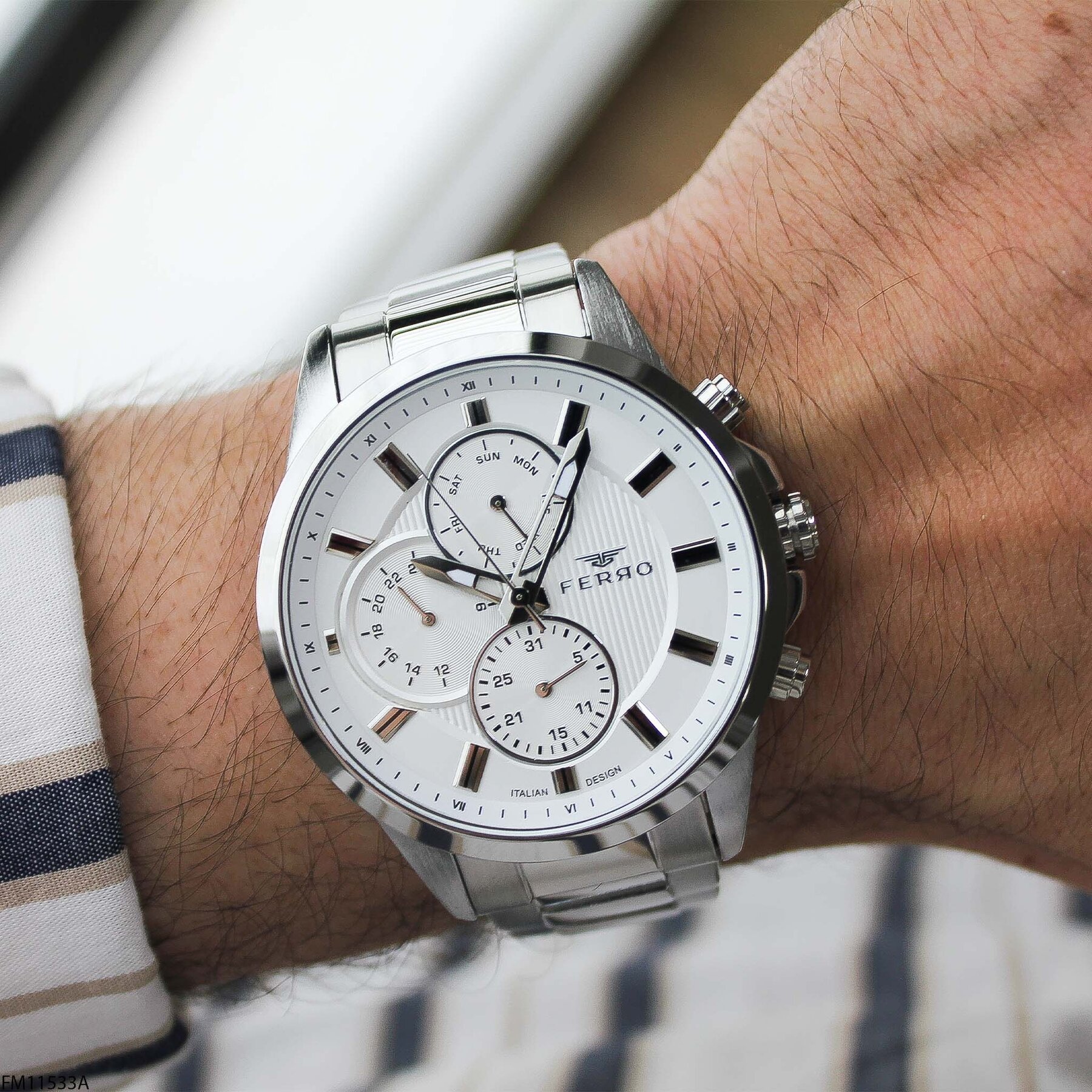 Ferro FM11533A Çelik Kordonlu Erkek Kol Saati