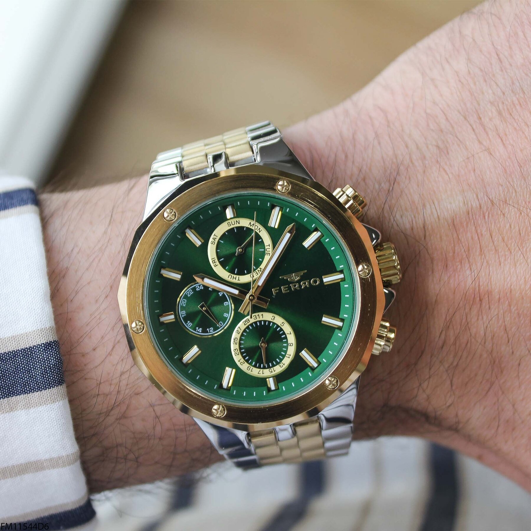 Ferro FM11544D6 Çelik Kordonlu Erkek Kol Saati