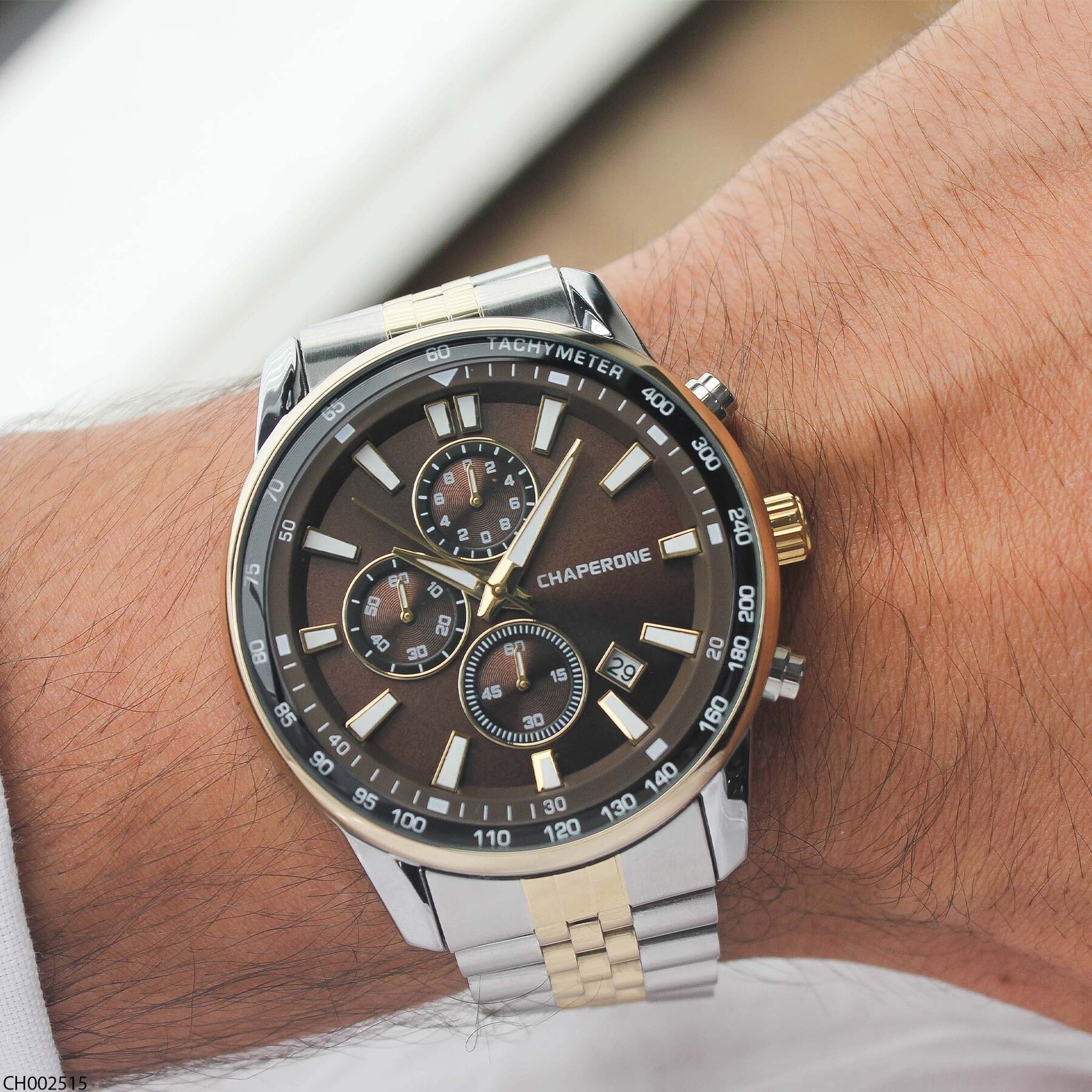 Chaperone CH002515 Çelik Kordonlu Erkek Kol Saati
