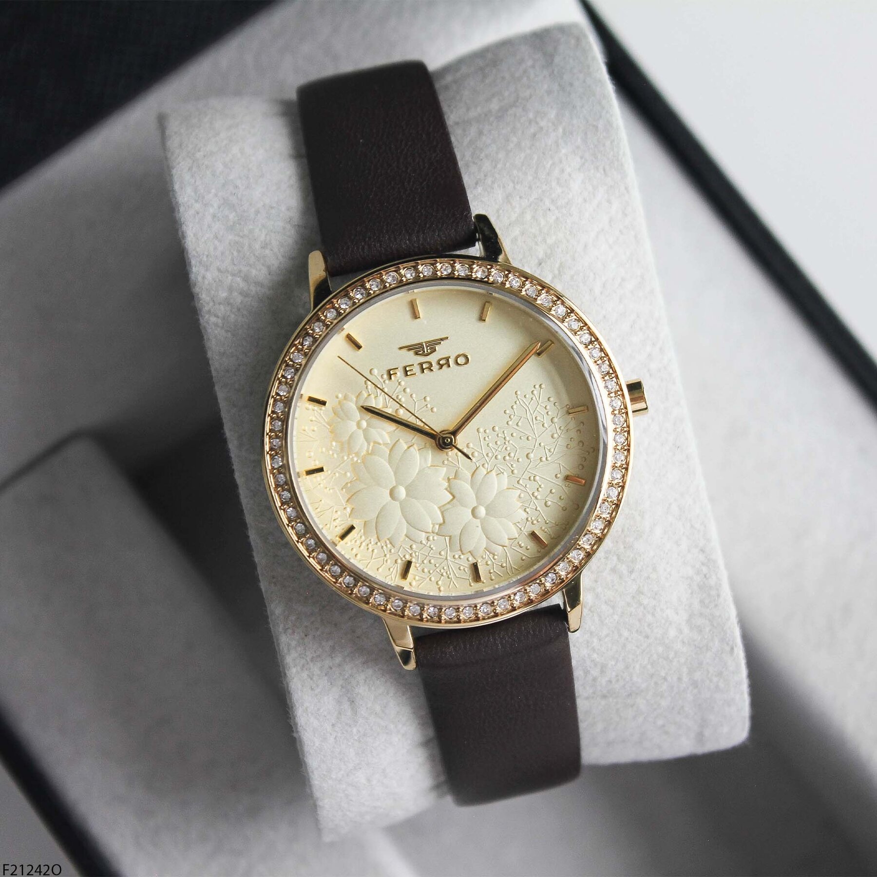 Ferro F21242O Leather Strap Women Watch