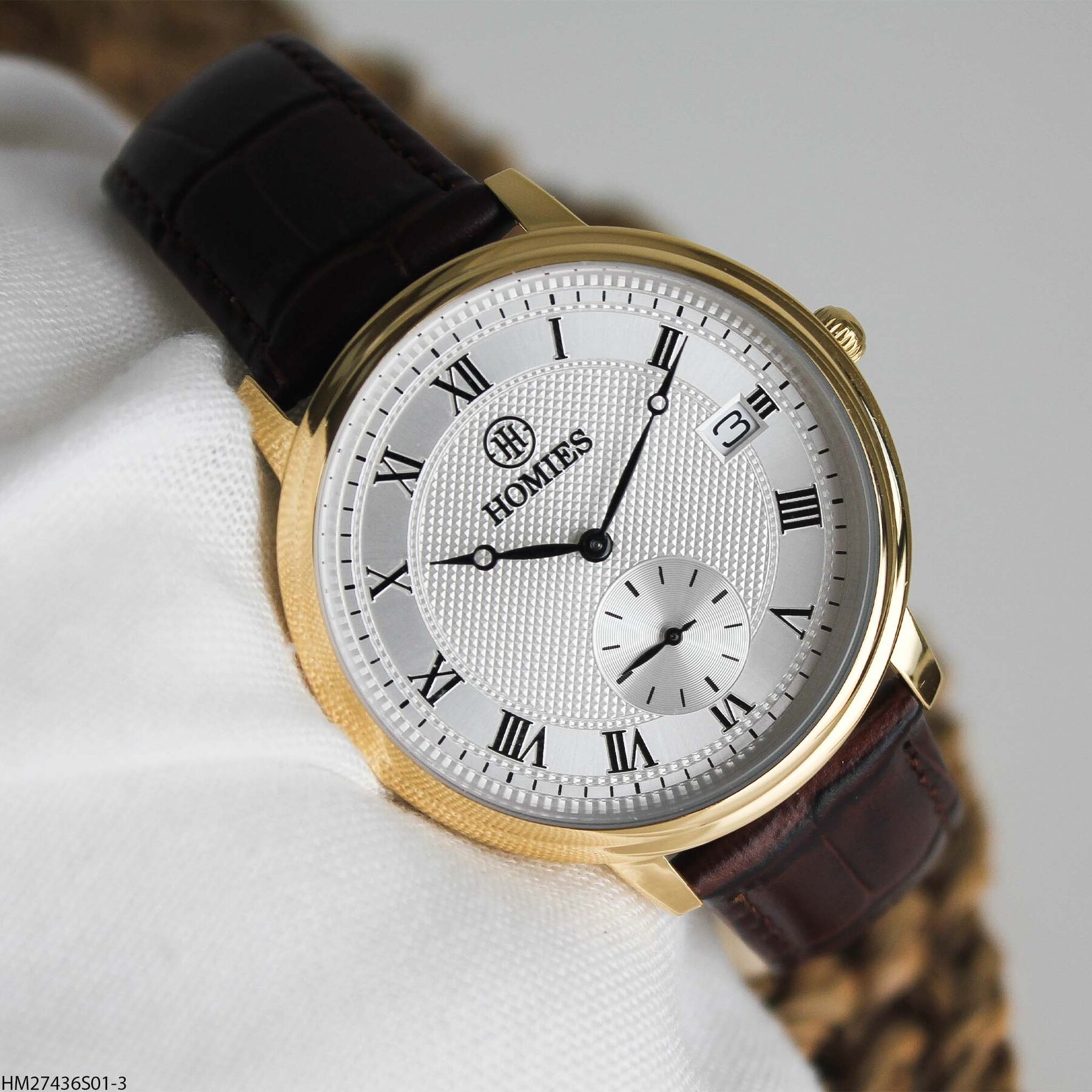 Homies HM27436S01-3 Leather Strap Men Watch