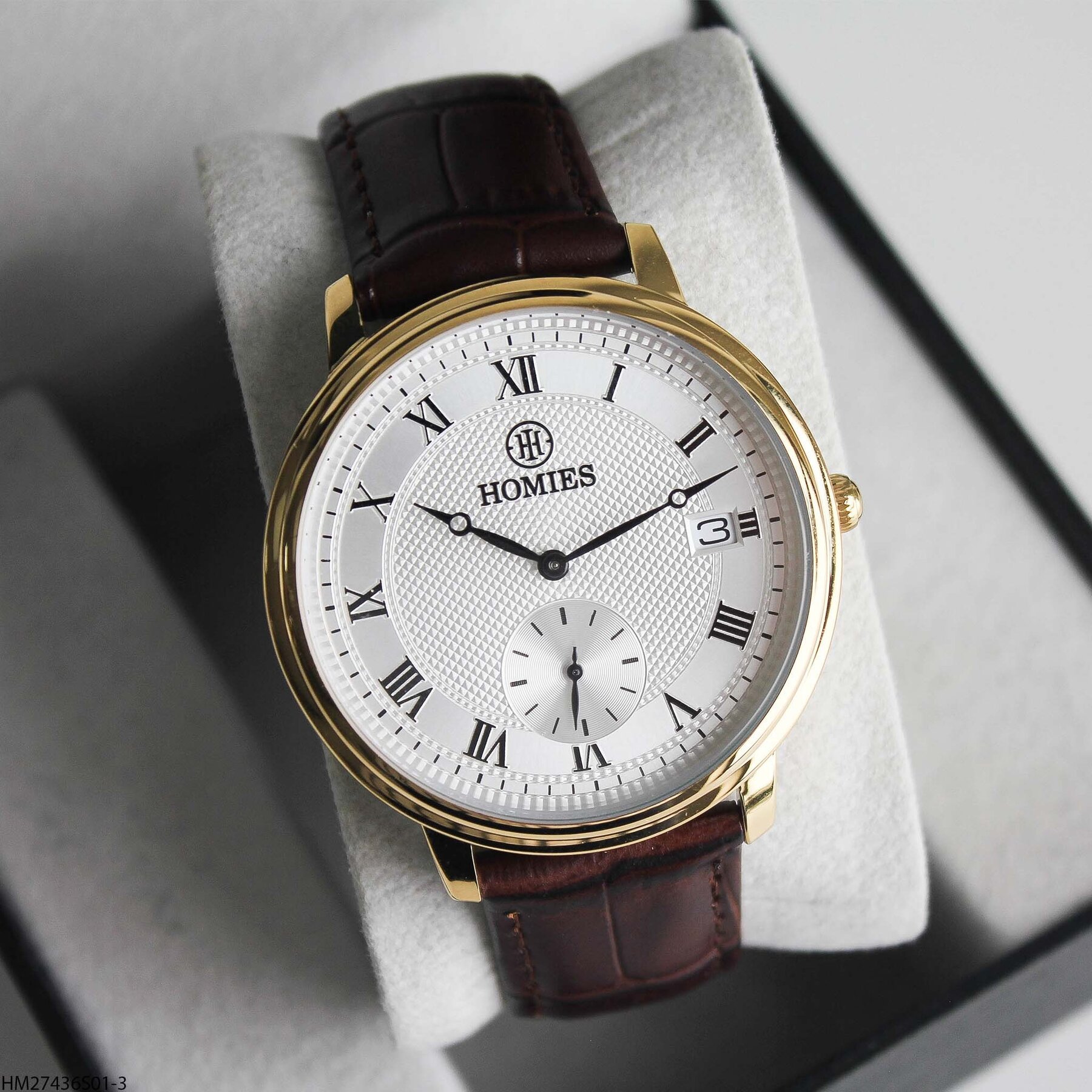 Homies HM27436S01-3 Leather Strap Men Watch