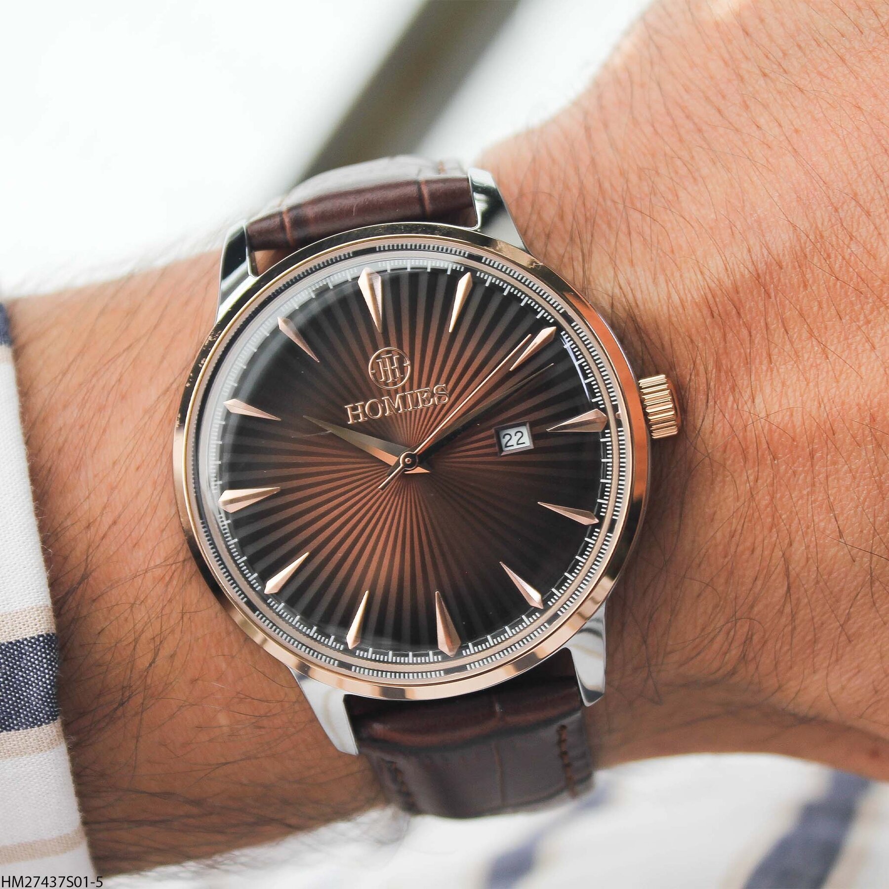 Homies HM27437S01-5 Leather Strap Men Watch