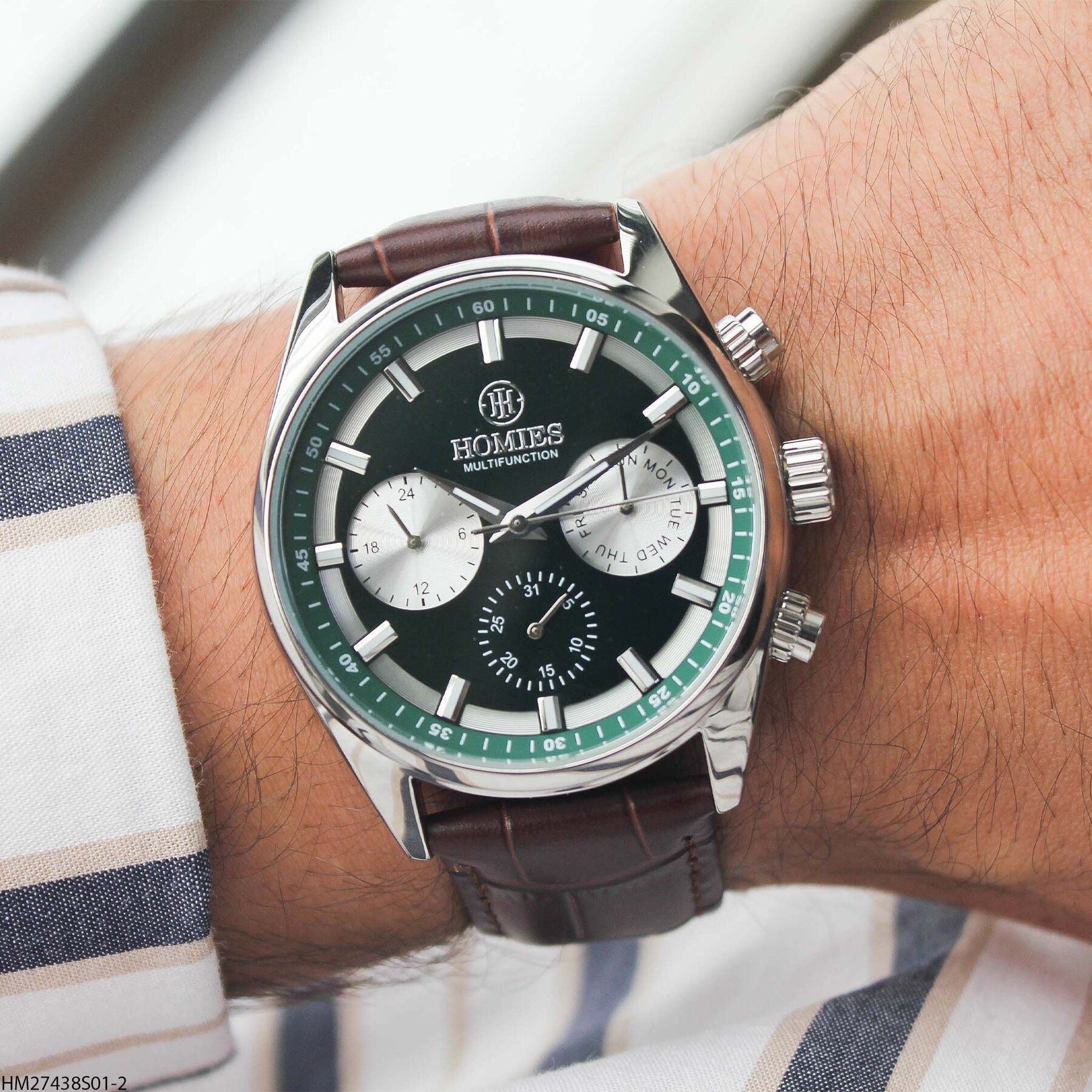 Homies HM27438S01-2 Leather Strap Men Watch