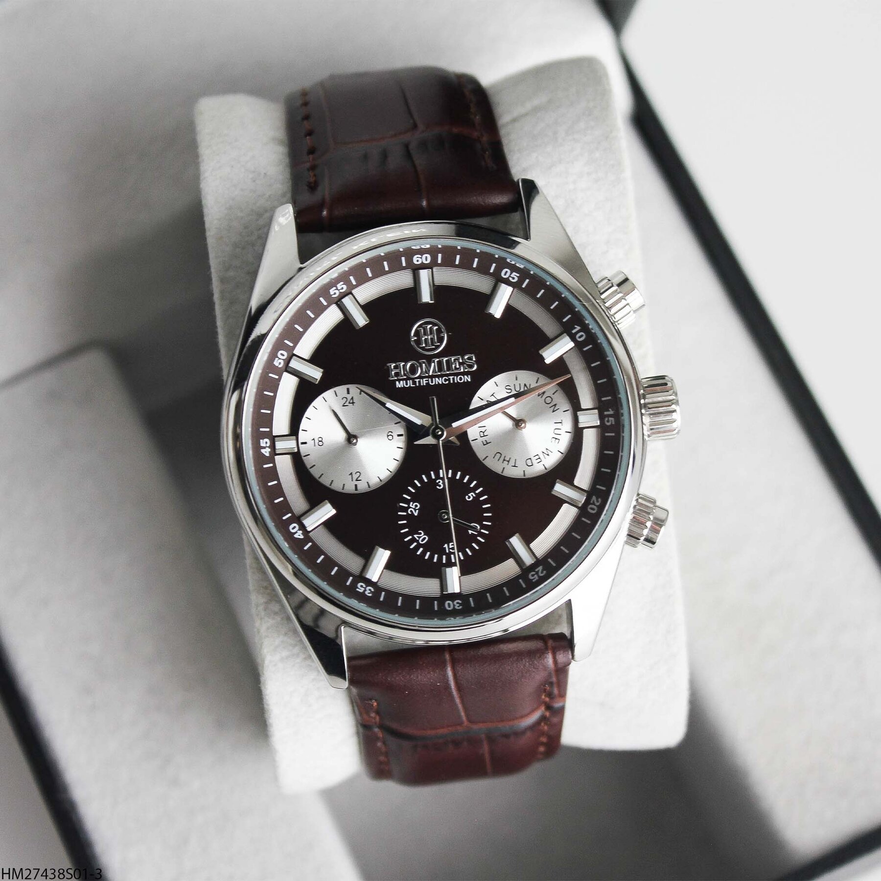 Homies HM27438S01-3 Leather Strap Men Watch