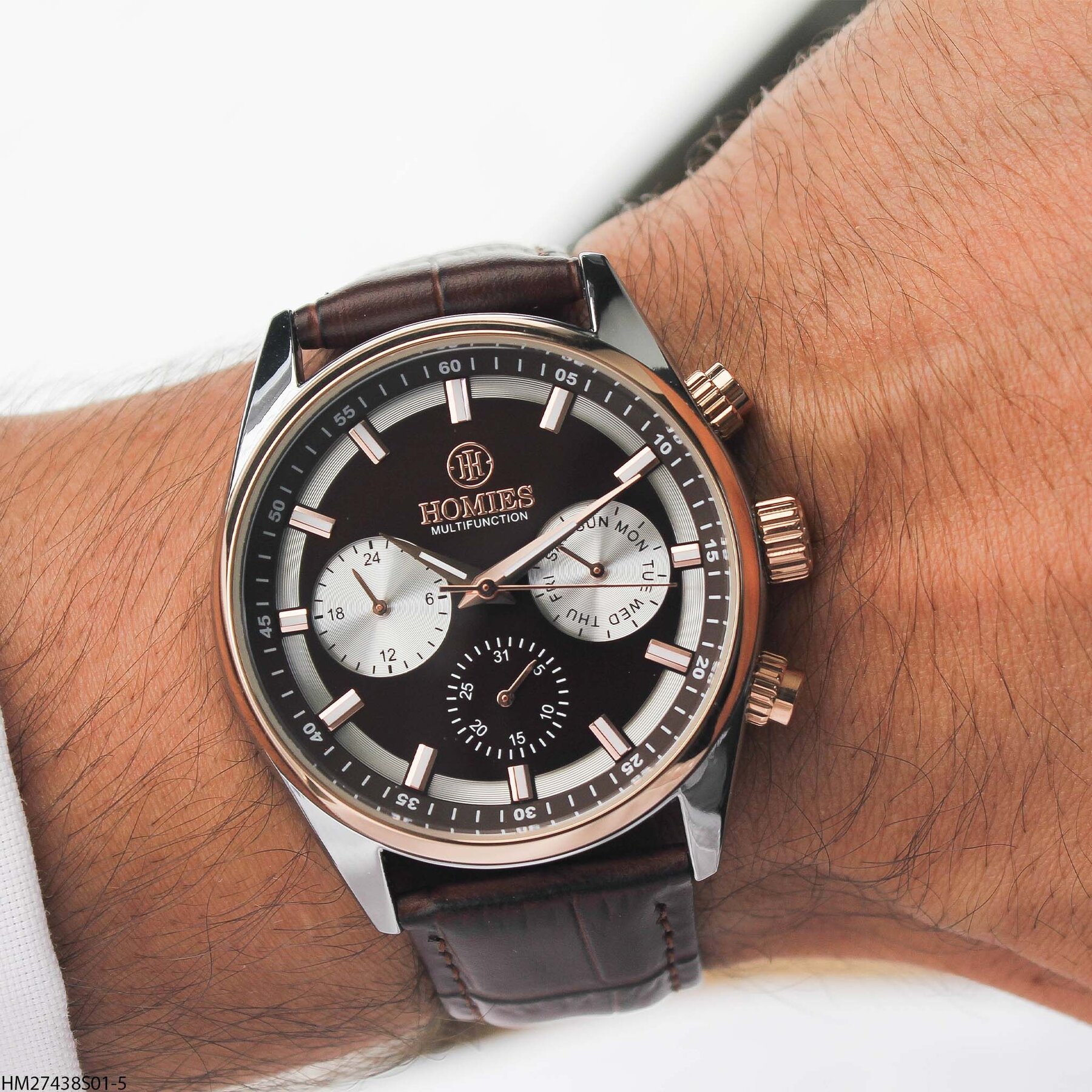 Homies HM27438S01-5 Leather Strap Men Watch