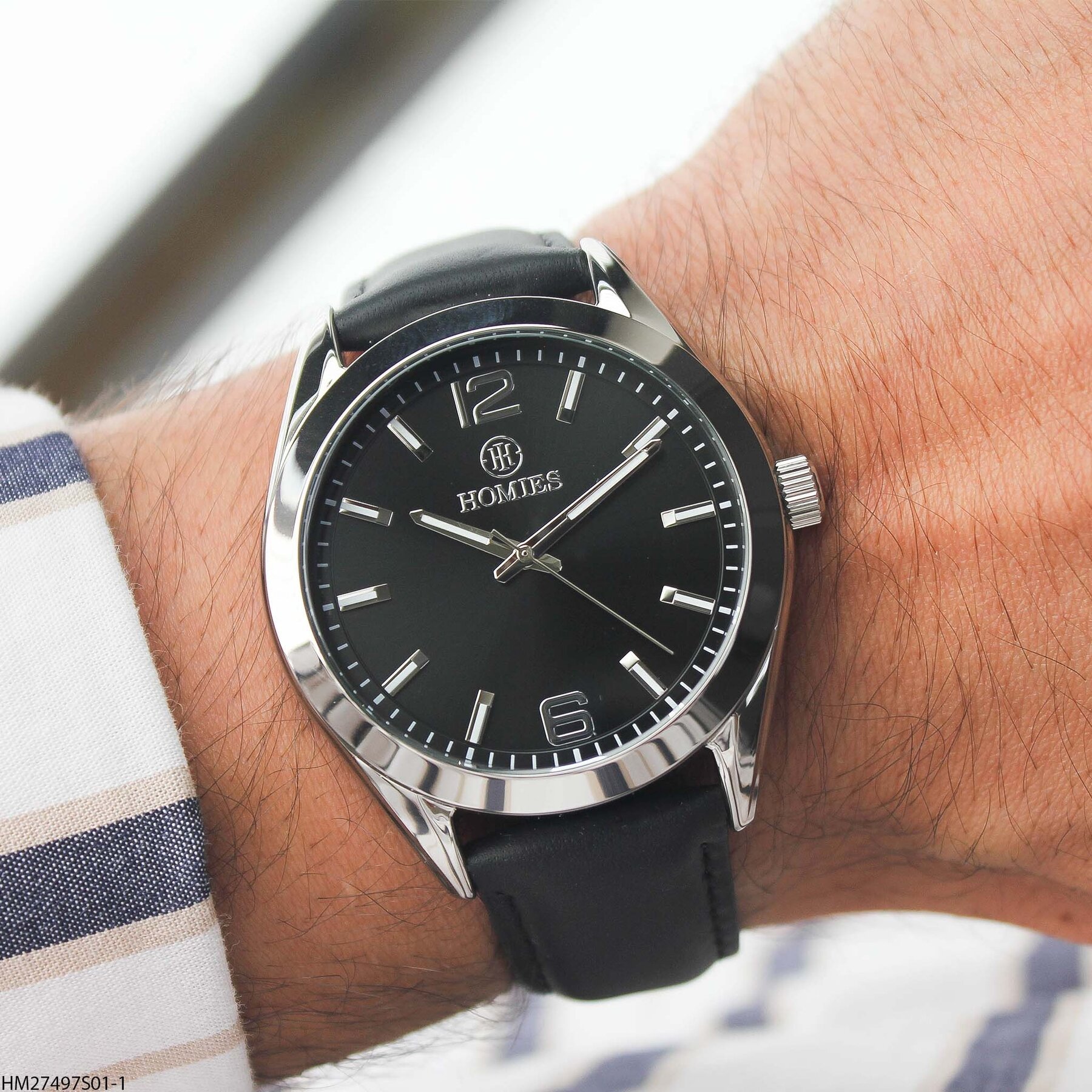 Homies HM27497S01-1 Leather Strap Men Watch